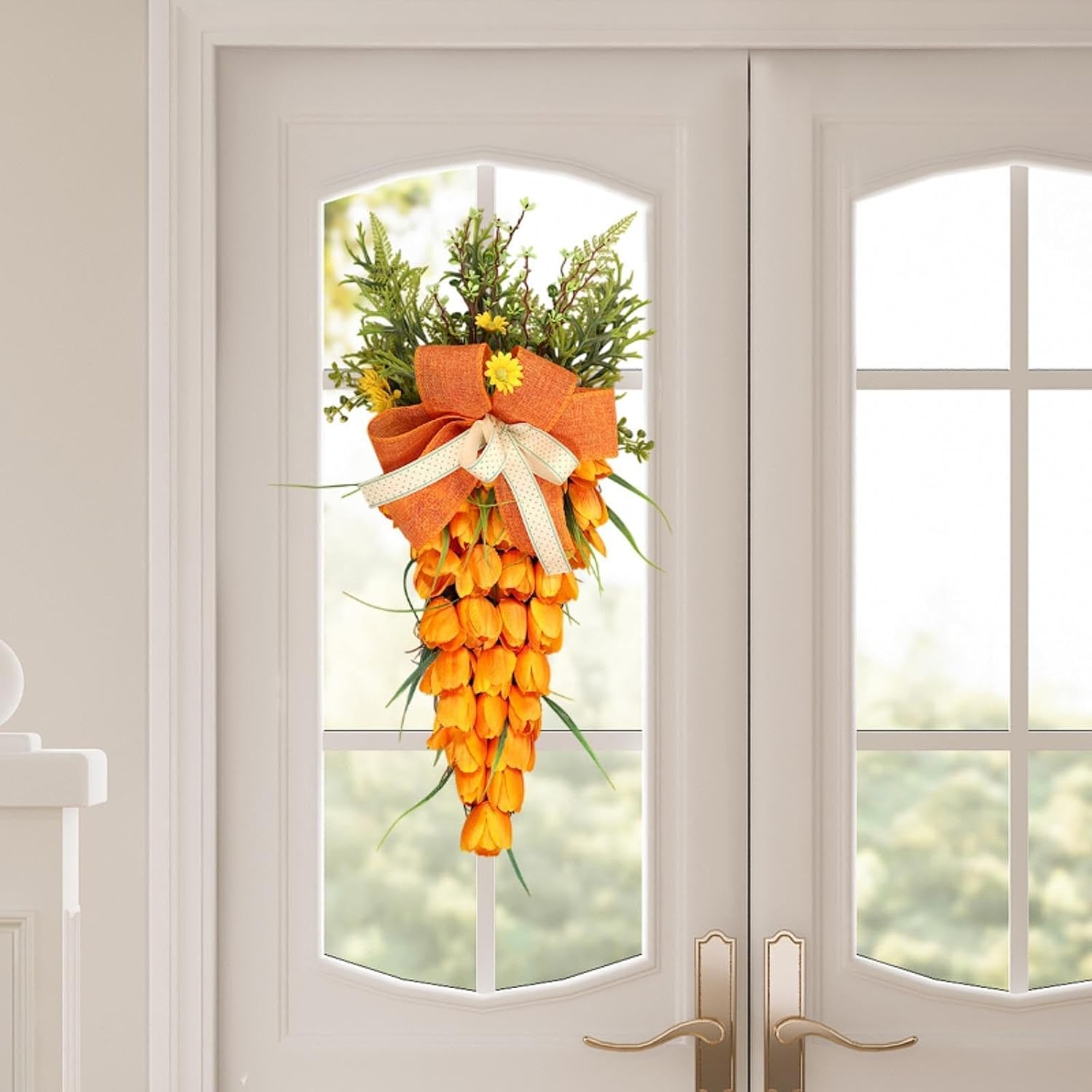 Easter Tulip Swag Wreath Decor for Front Door