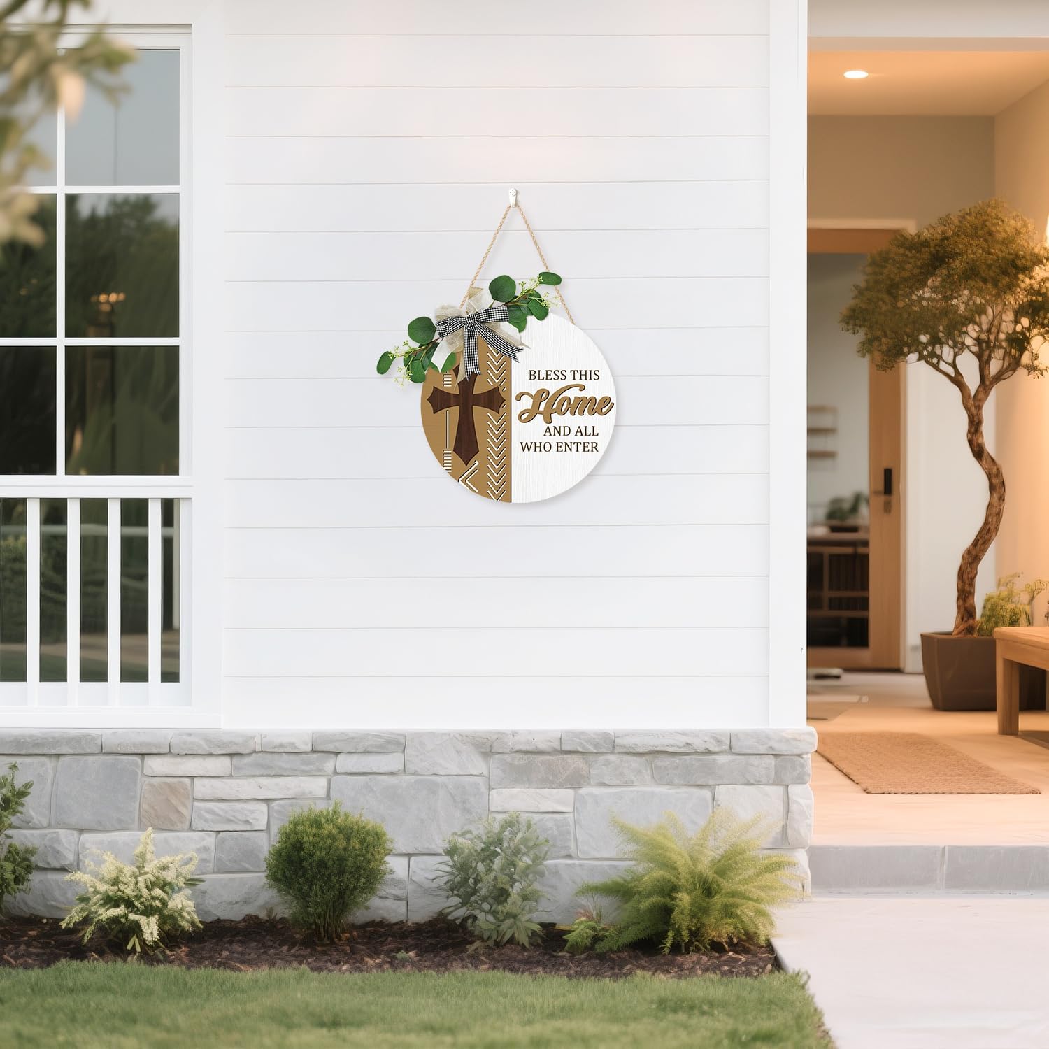CHDITB 3D Bless This Home Front Door Wreath 12x12