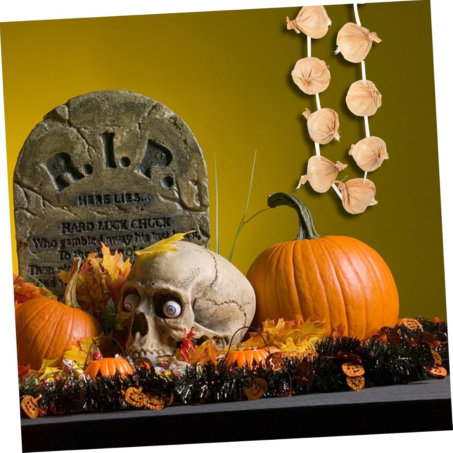 Realistic Garlic String Wreath for Stage and Cosplay