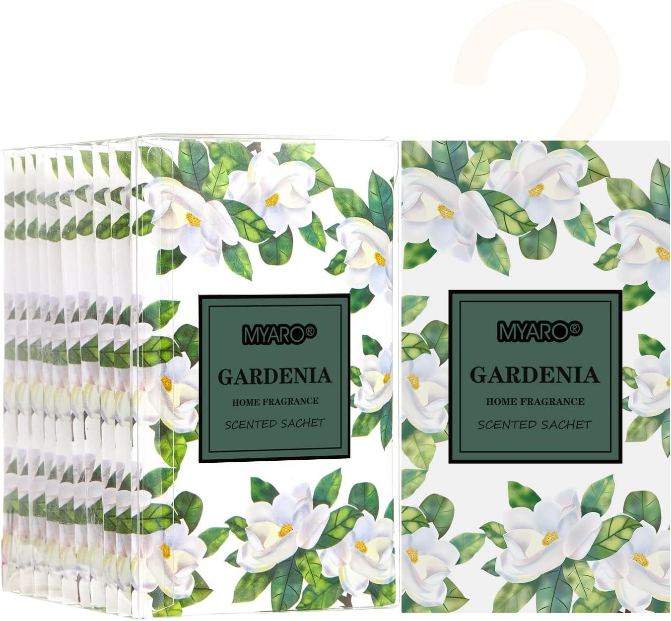 MYARO 12 Pack Gardenia Scented Sachets for Closet