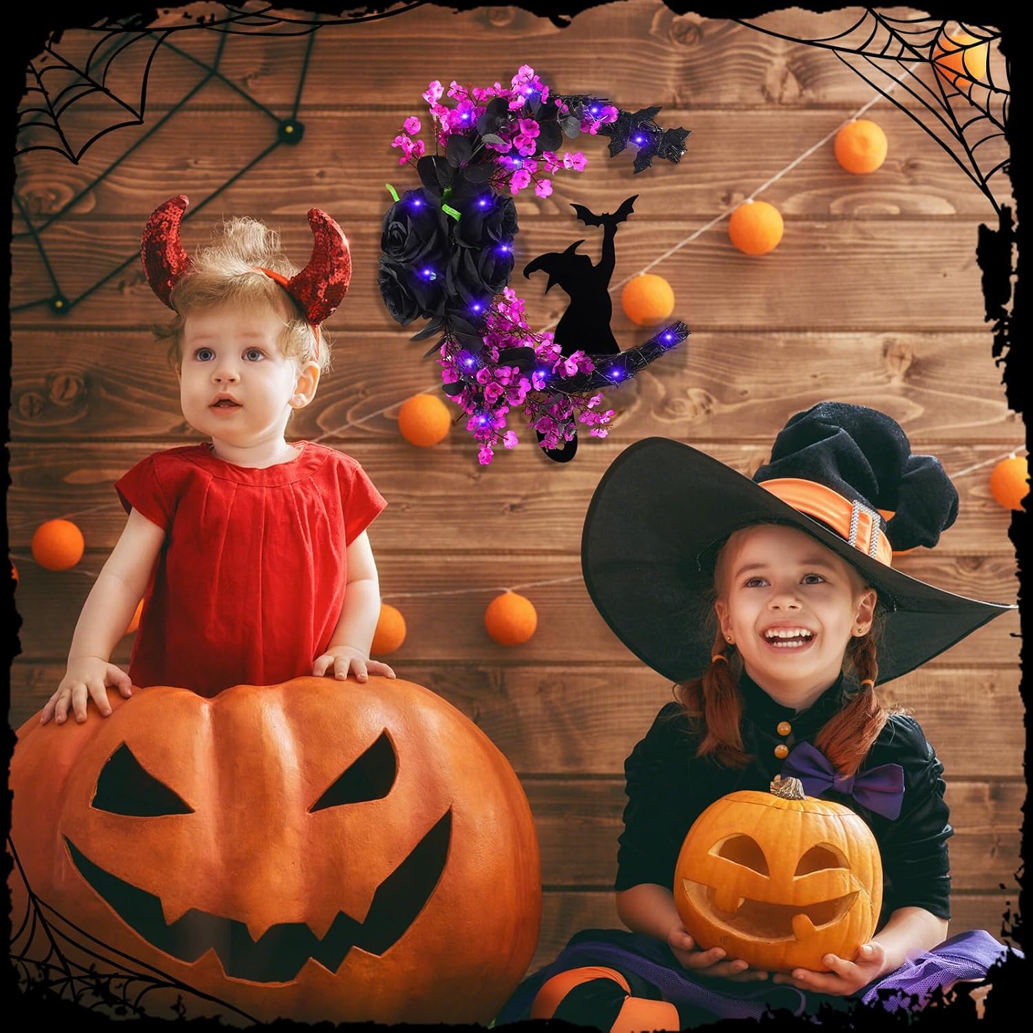 2025 Halloween Black Cat Door Wreath