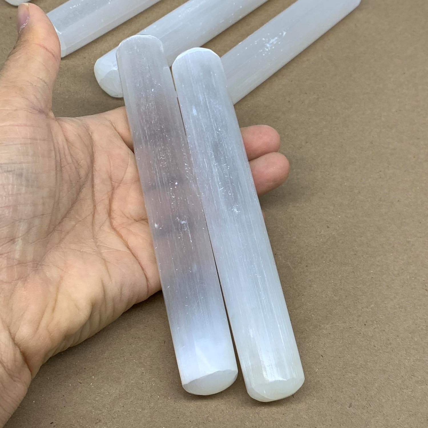 20pcs Selenite Crystal Wands for Meditation and Spiritual Work