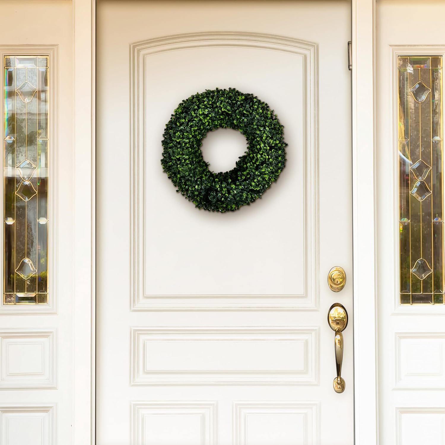 Boxwood Wreath 165 Inch UV Resistant All Season Decor