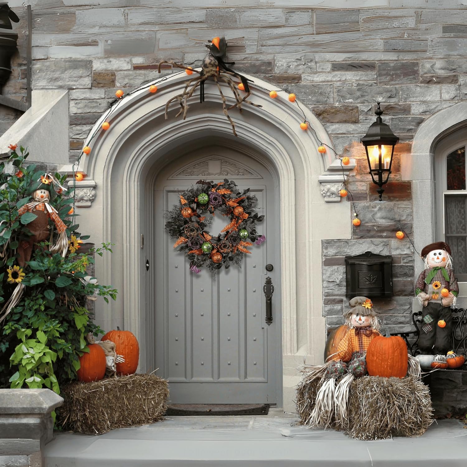 22 Inch Halloween Wreath Front Door Decor