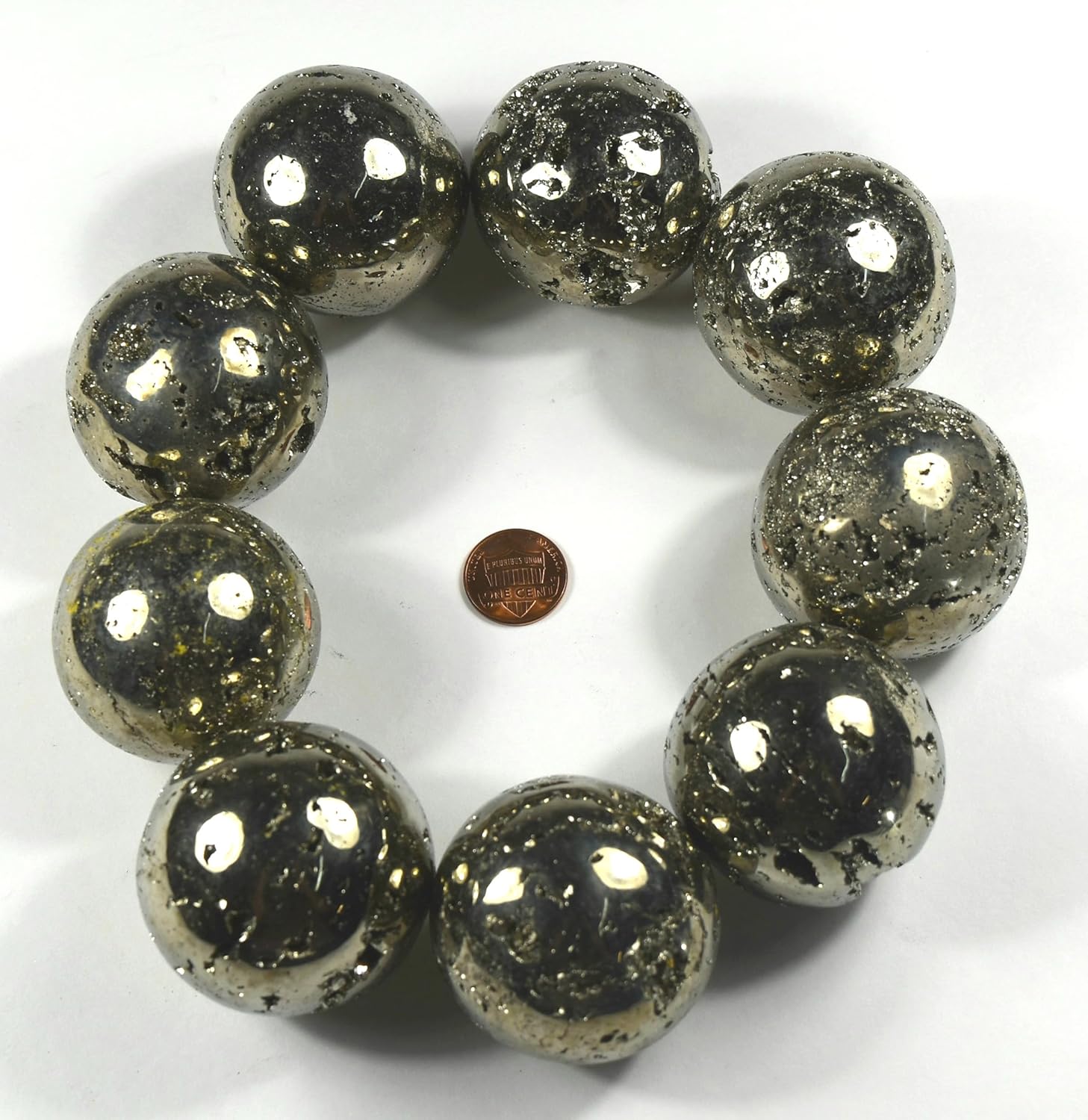 HQRP Golden Pyrite Sphere 46mm Natural Crystal Decor with Stand