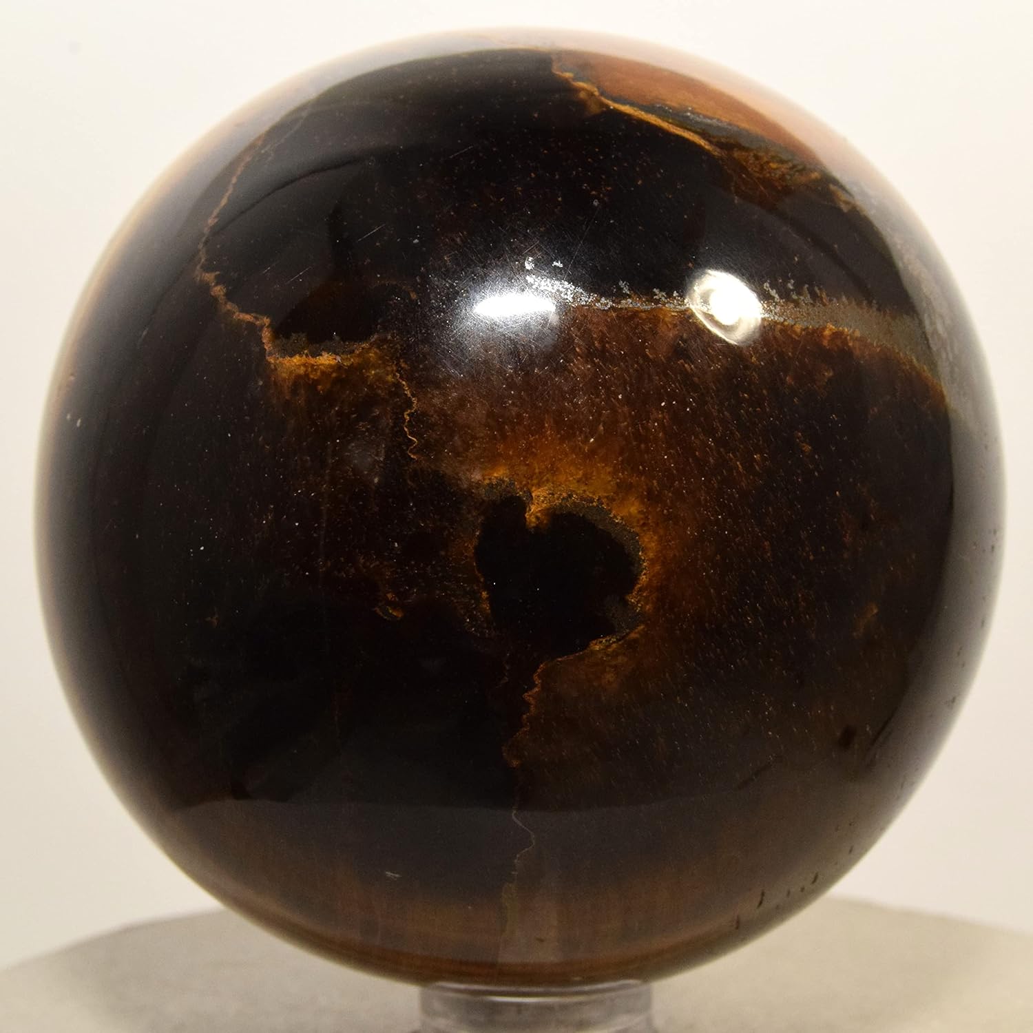 65mm Yellow Golden Tiger Eye Sphere with Stand