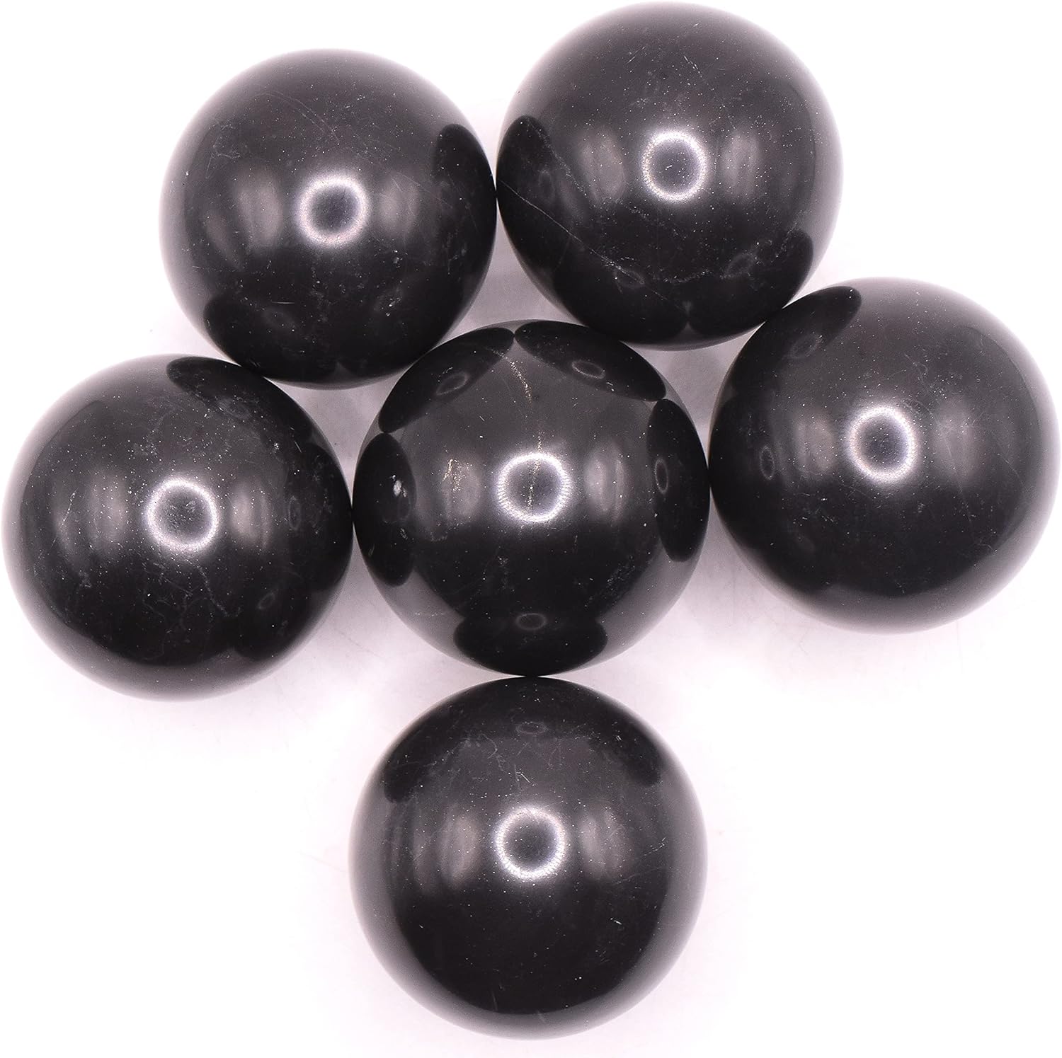 HQRP 2 Inch Black Onyx Carved Sphere Decor Stone