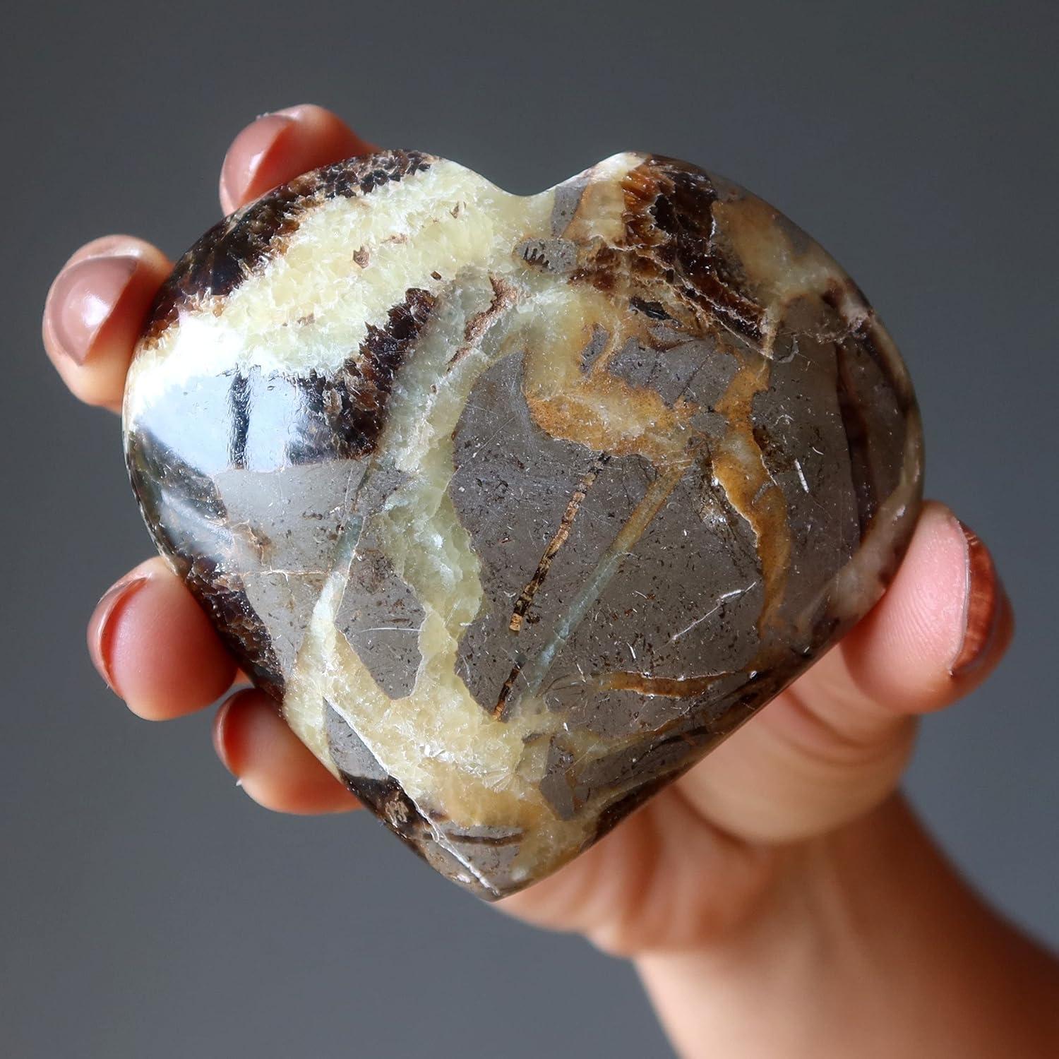 Satin Crystals Heart-Shaped Dragon Stone for Healing
