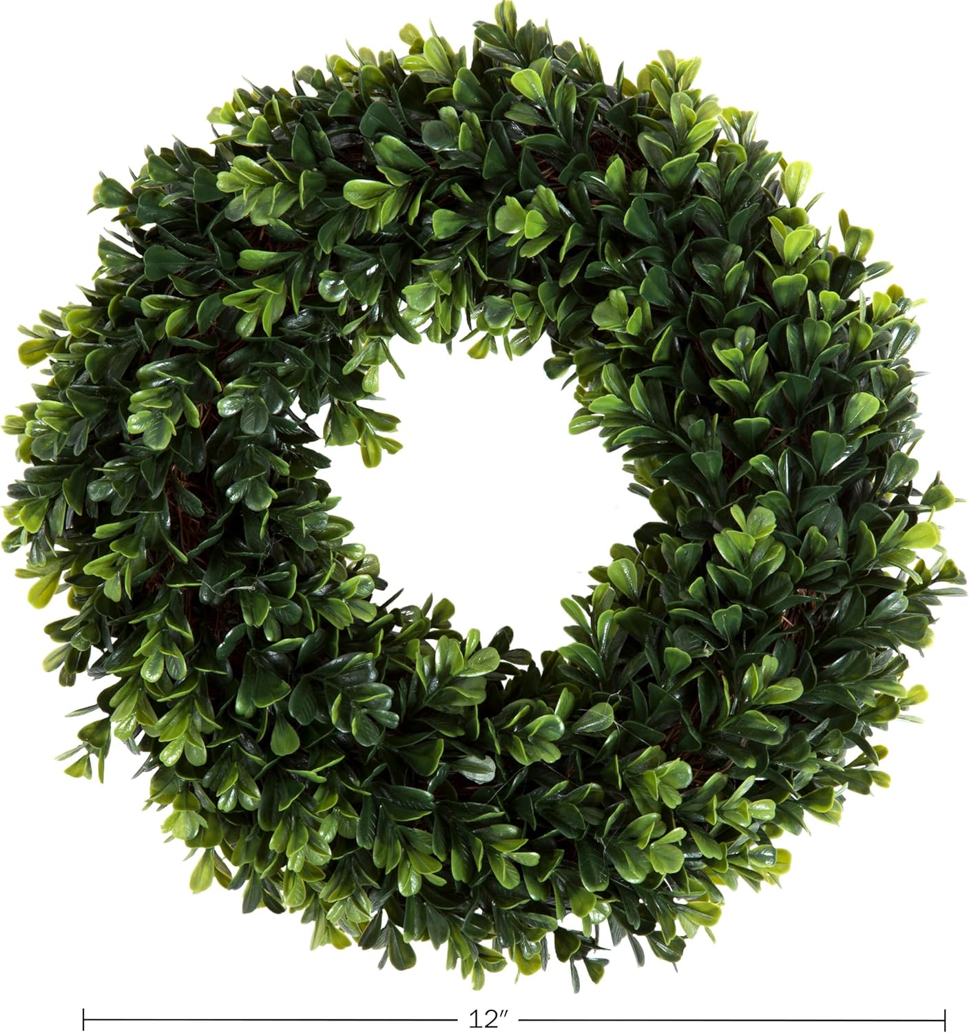 Pure Garden 12-Inch UV Resistant Boxwood Wreath
