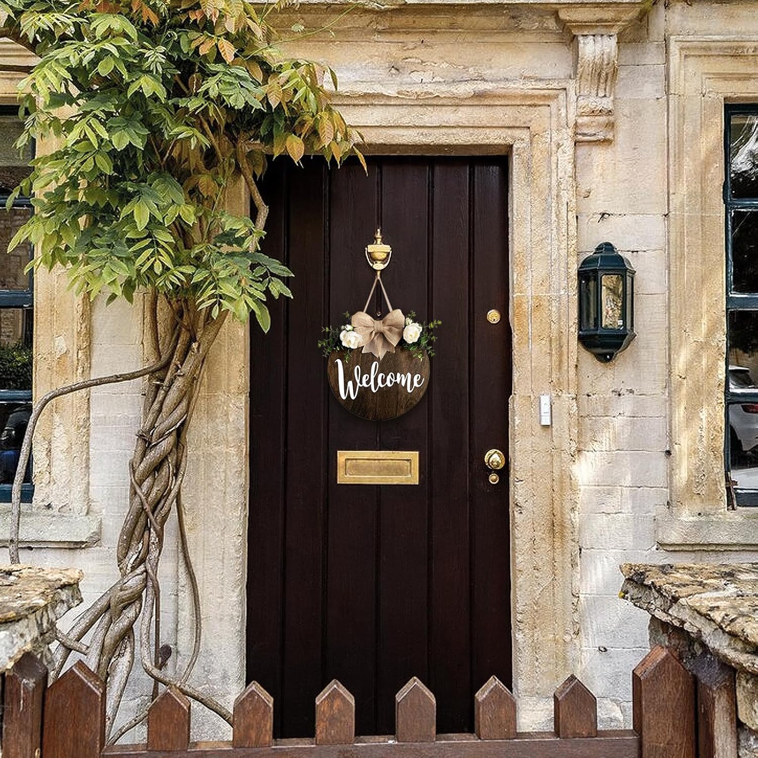 MayAvenue Welcome Wreath Front Door Decor Sign