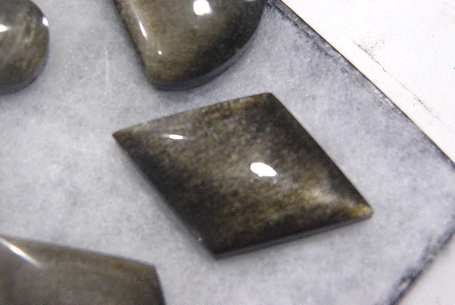 Mexican Gold Sheen Obsidian Lapidary Gem Stones 18 Pieces