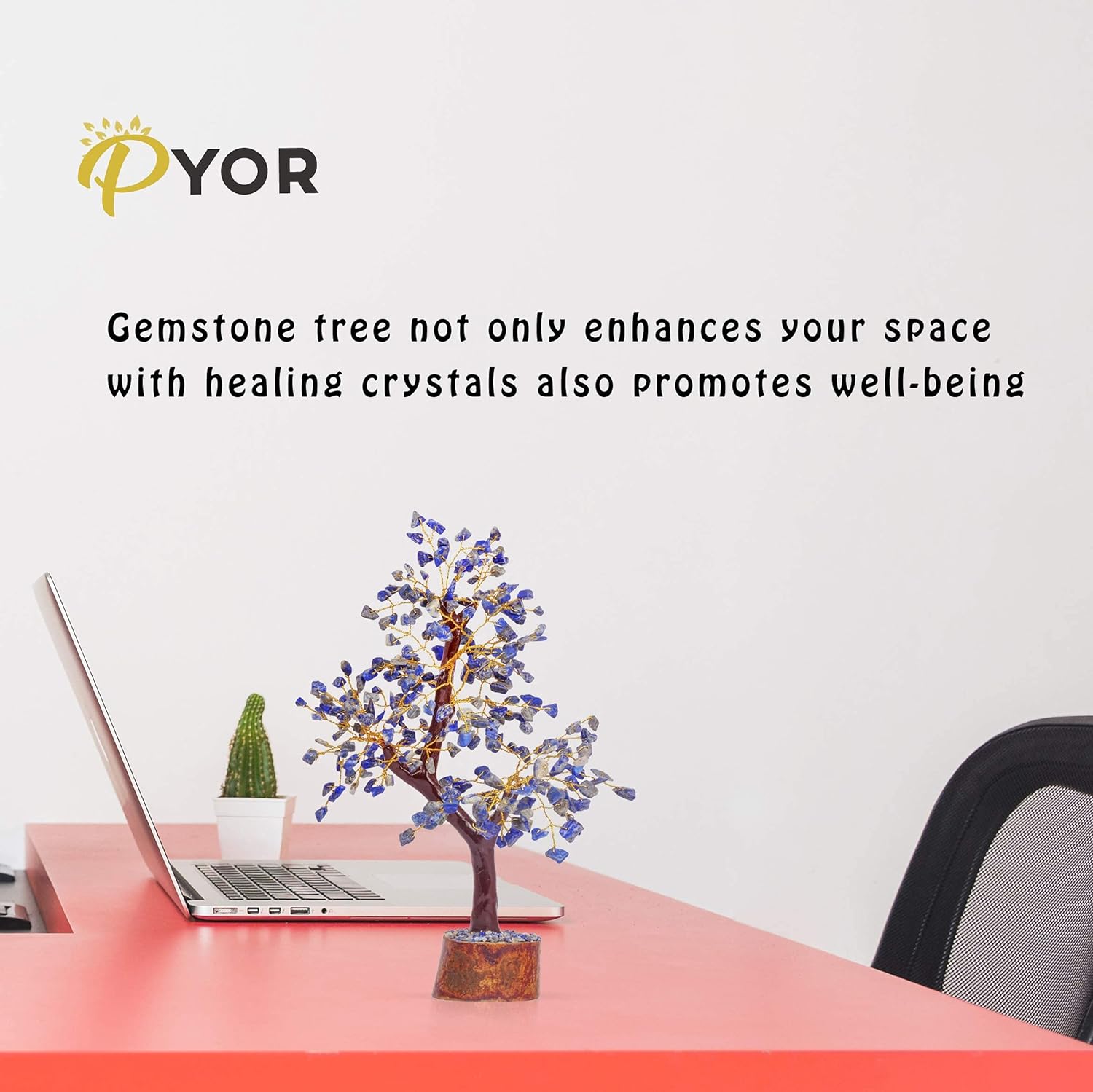 PYOR Lapis Lazuli Crystal Tree of Life Wall Decor