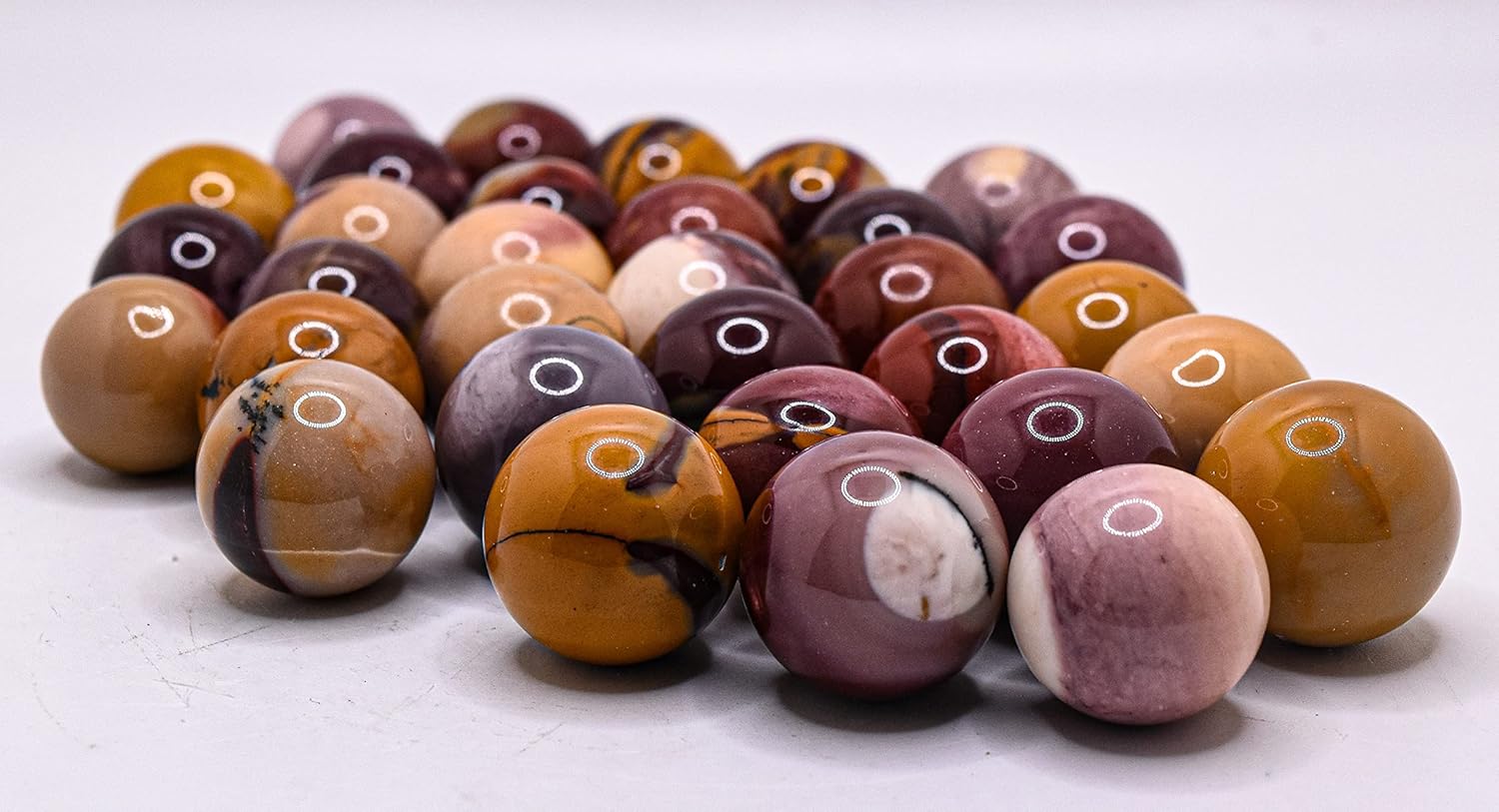 HQRP 20mm Mookaite Jasper Sphere Multicolor Natural Gemstone Collectible Ball