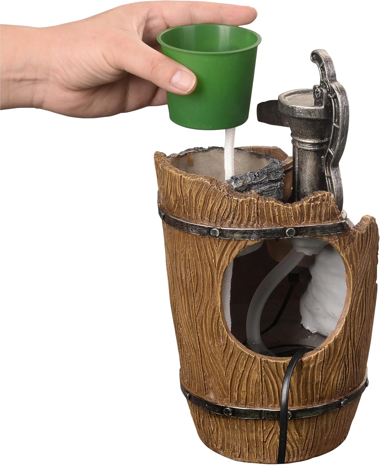Tabletop Fountain with LED Lights for Relaxation and Air Purification