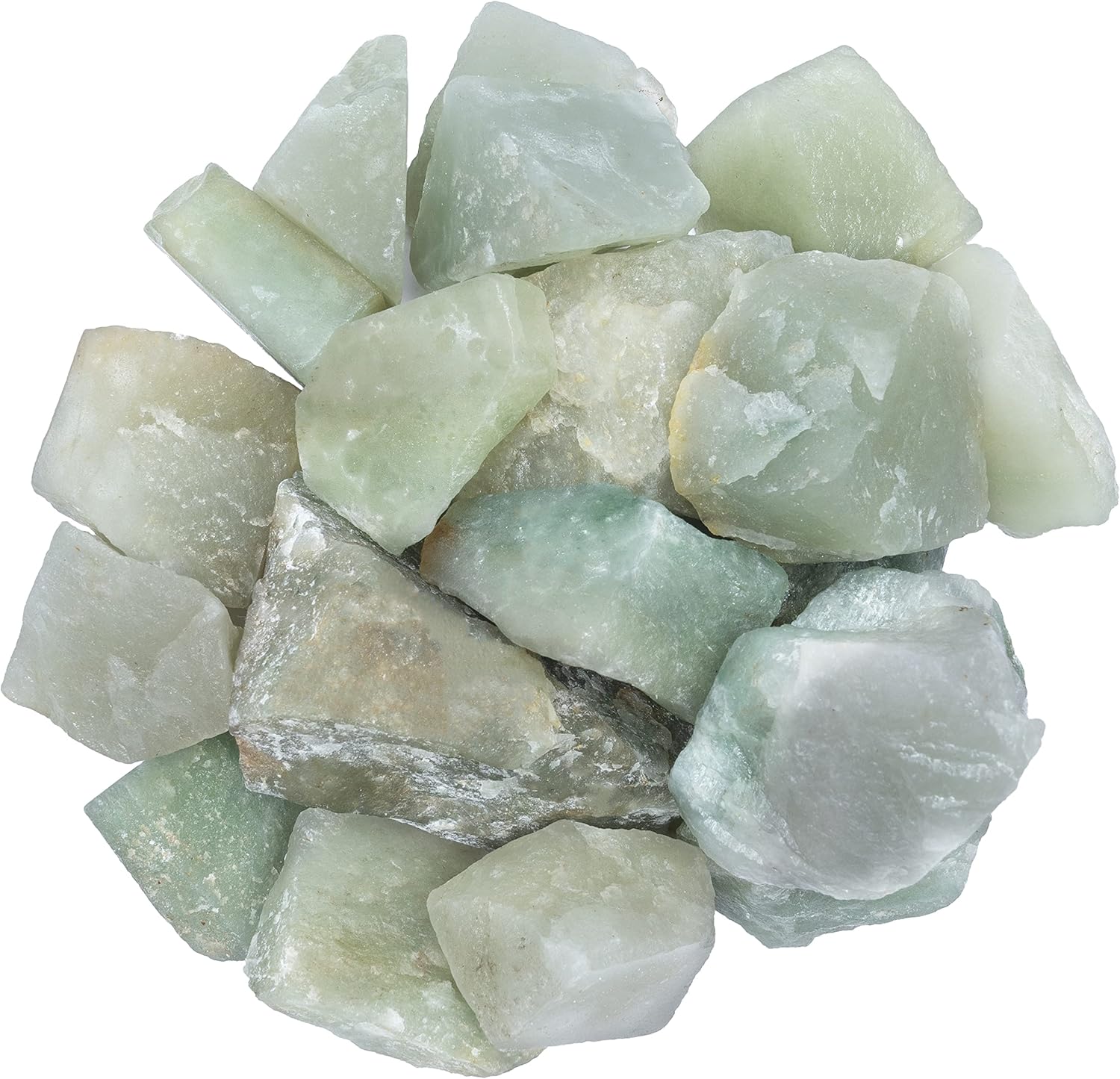 14 LB Green Jade Rough Stones for Chakra Balancing and Decor