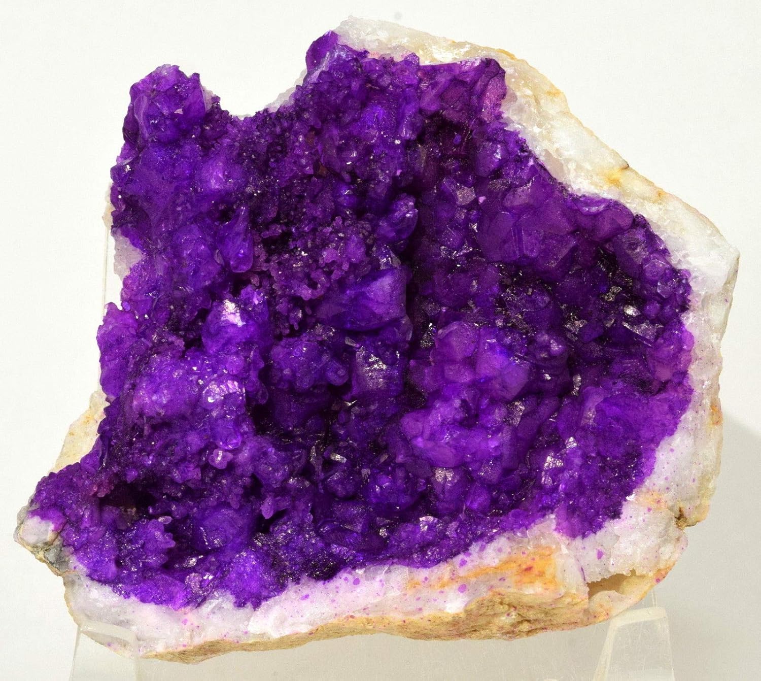 HQRP 31 Inch Dyed Lilac Quartz Geode Crystal Cluster Decor Specimen Morocco
