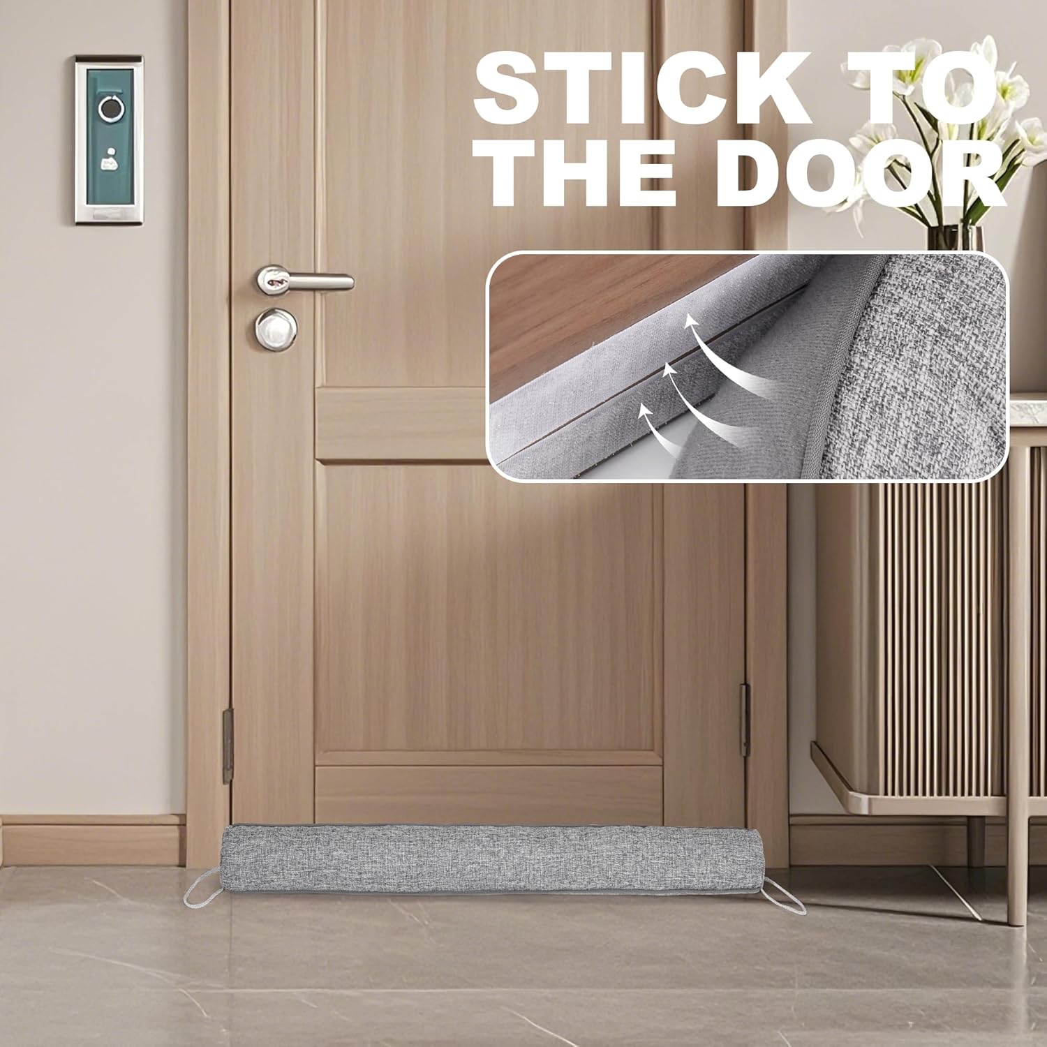 UUYUUY Door Draft Stopper Triangular Stopper for Cold Air Blocker Seal Guard 38 Inch Winter Window Gap Filler