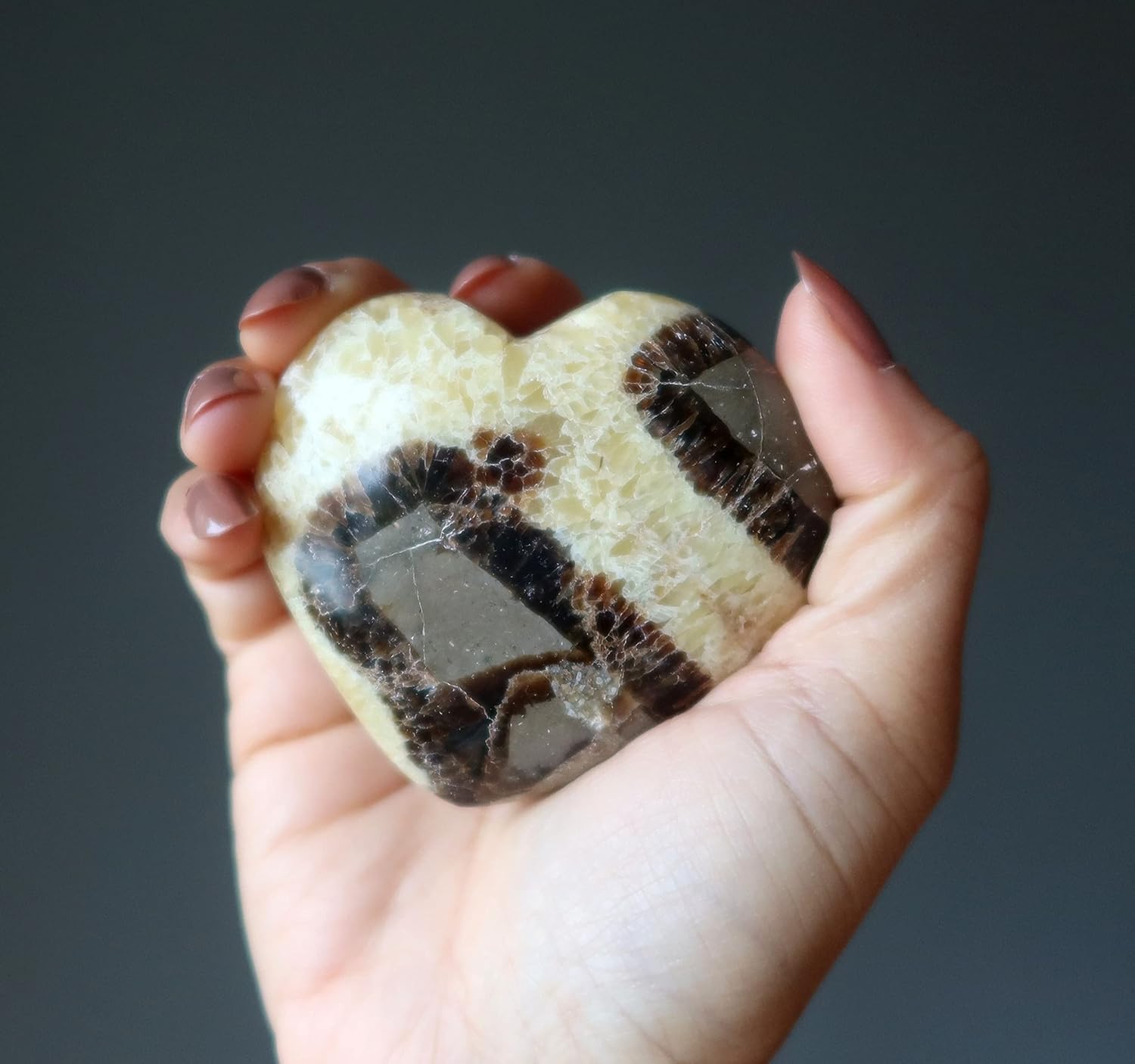 Satin Crystals Heart-Shaped Dragon Stone for Healing