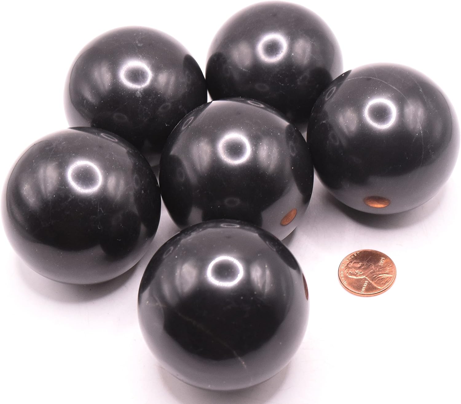 HQRP 2 Inch Black Onyx Carved Sphere Decor Stone