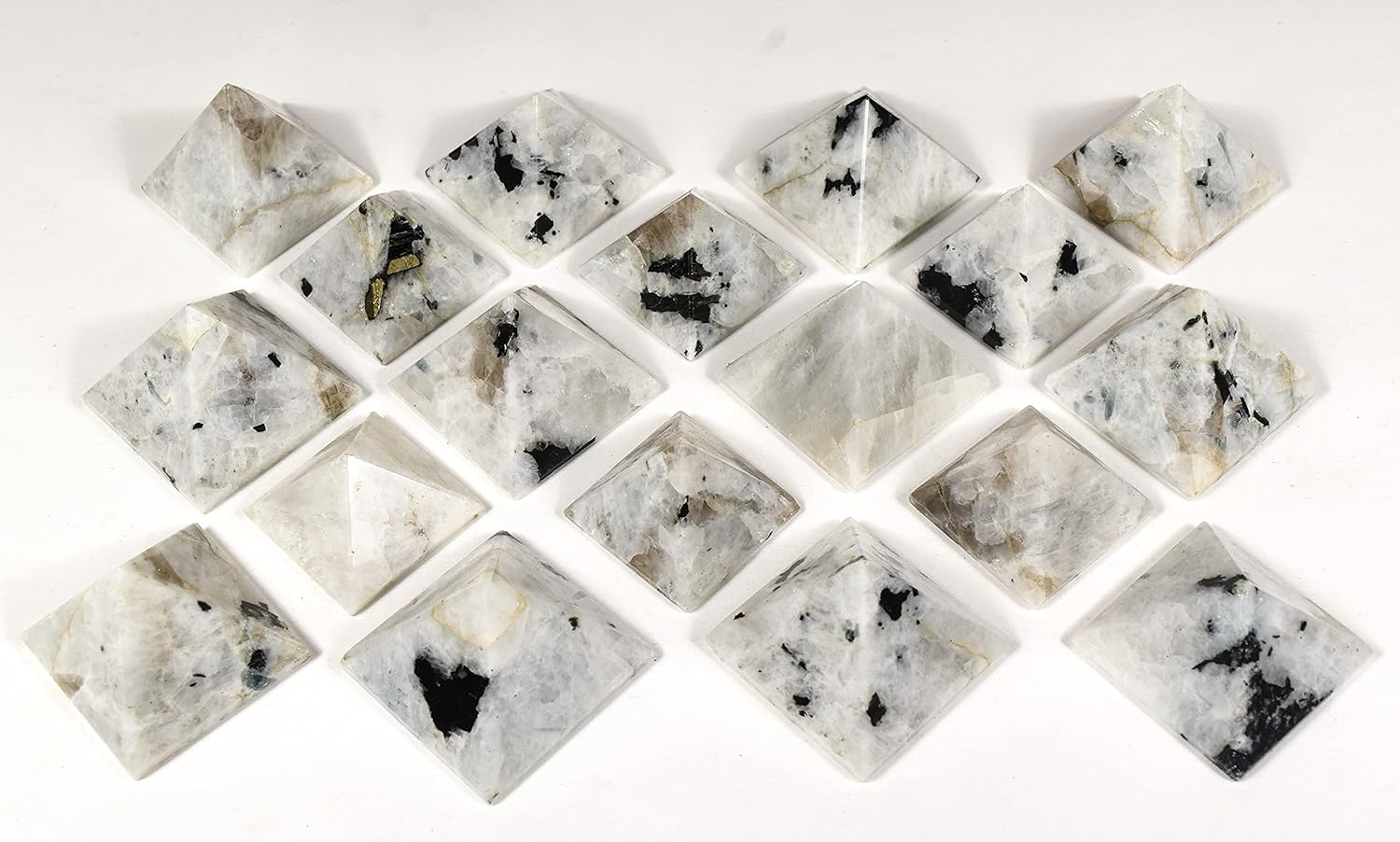HQRP Rainbow Moonstone Pyramid Natural Decor Specimen