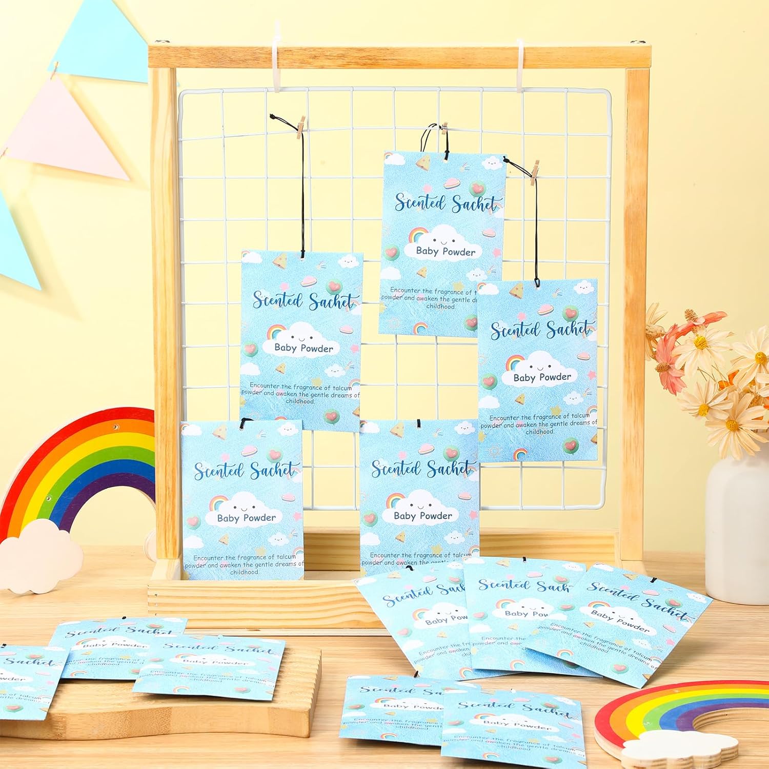 24 Pack Talcum Powder Scent Sachets for Home and Car Freshening