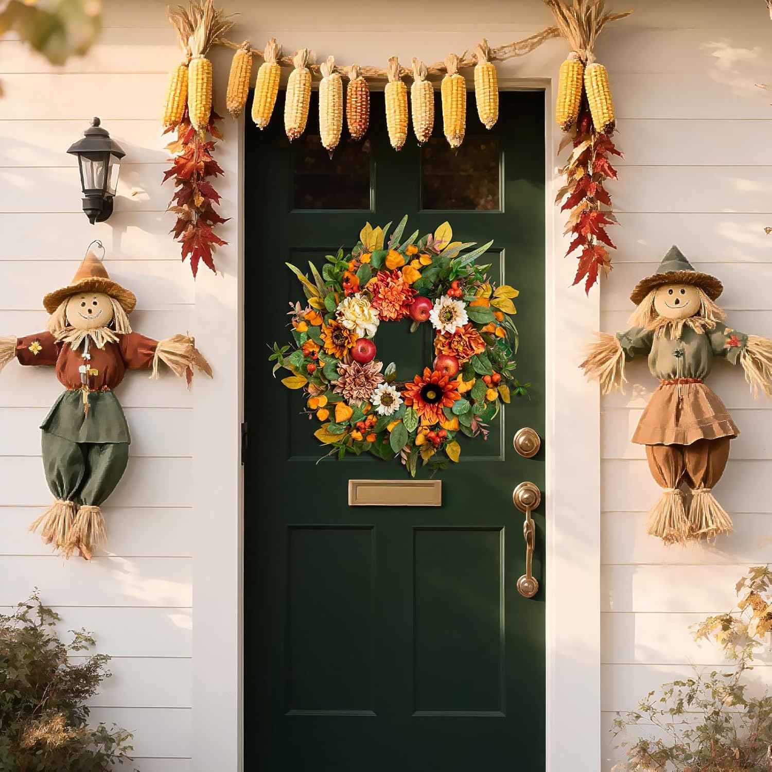 24 Inch Fall Wreath for Front Door Decor