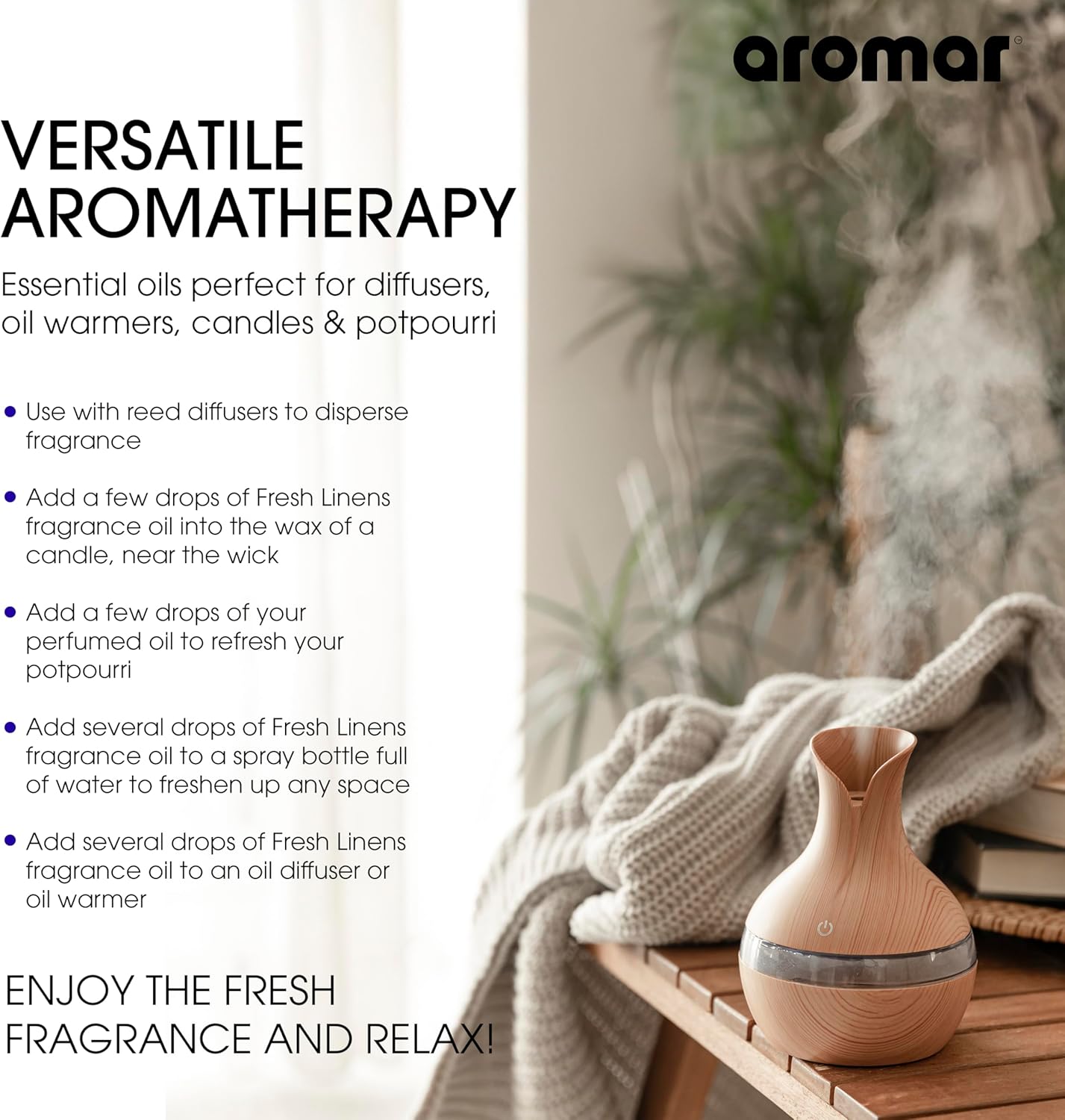 AROMAR Premium Fragrance Oil 8oz Assorted Scents