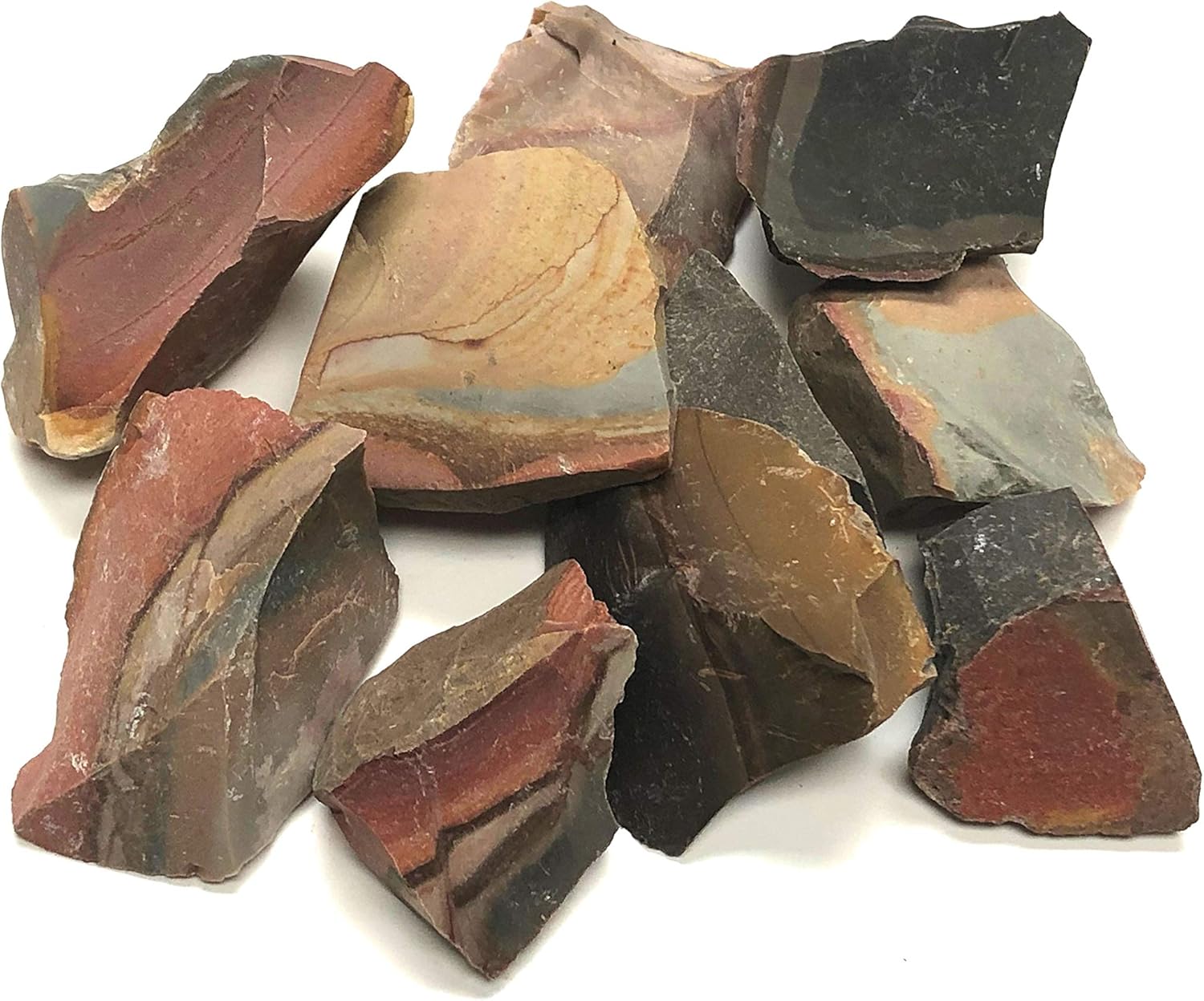 Natural Rough Desert Jasper Stones with Velvet Bag - 1 Pound