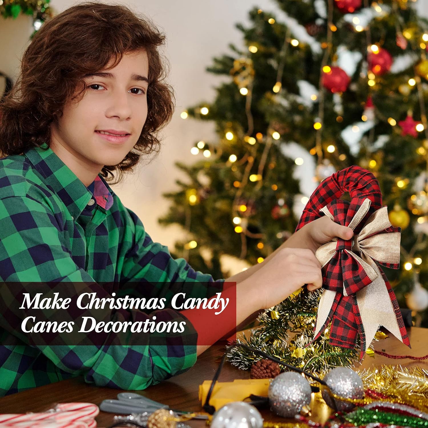 6 Piece Candy Cane Wire Wreath Frame for DIY Holiday Decoration