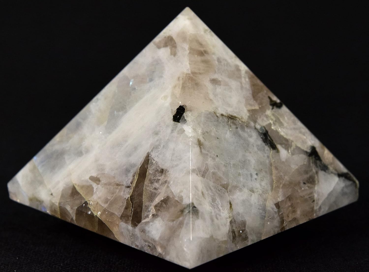 HQRP Rainbow Moonstone Pyramid Natural Decor Specimen