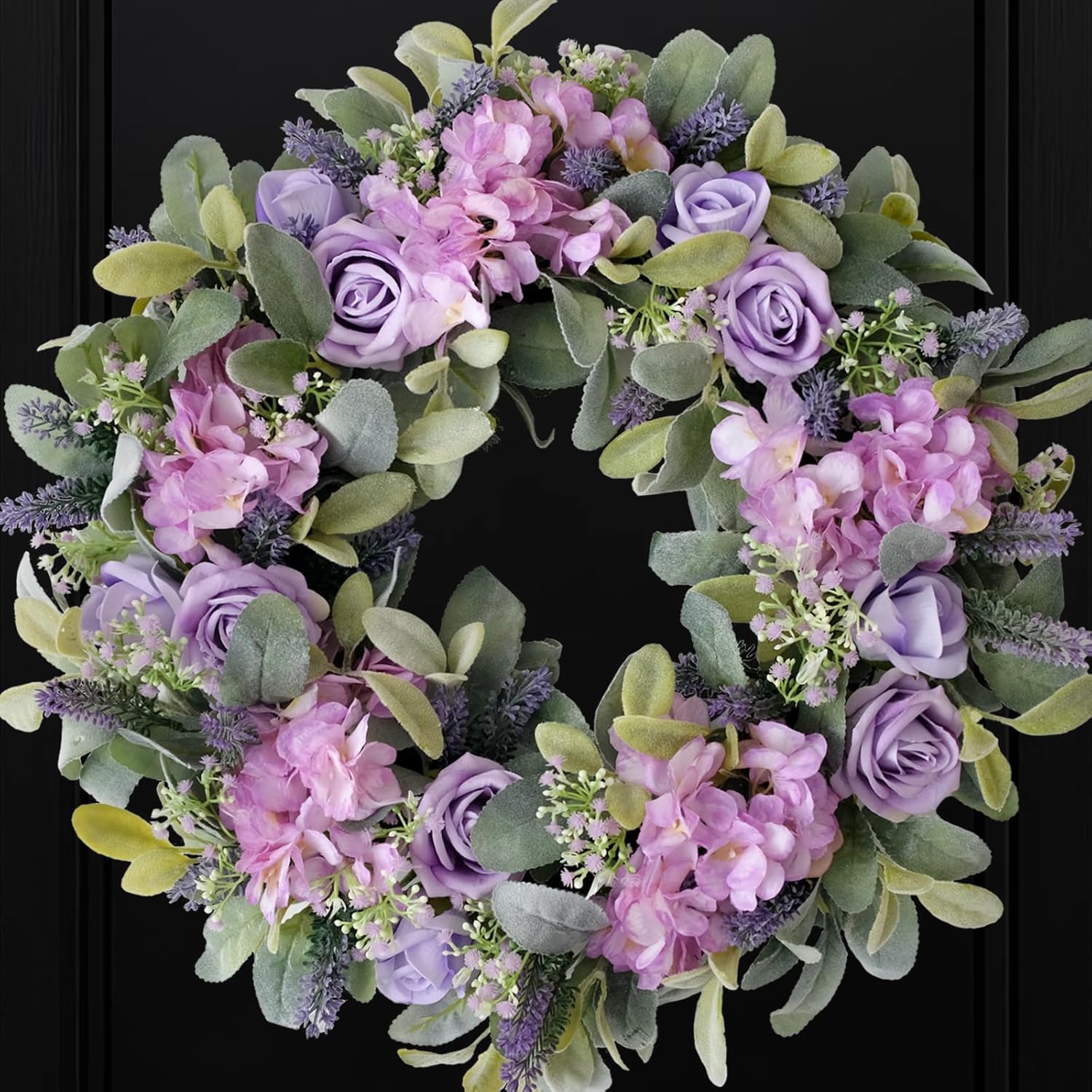 Artificial Spring Wreath 22 Inches Front Door Decor