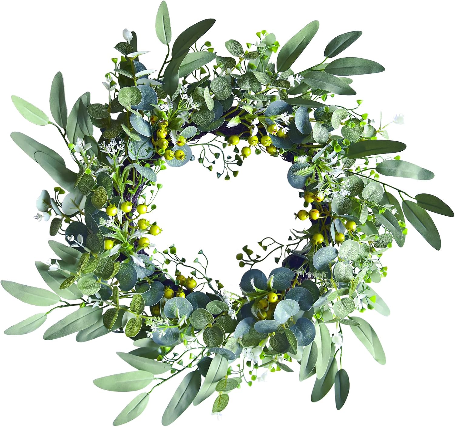 Eucalyptus Wreath for Front Door 20 Inches All Seasons