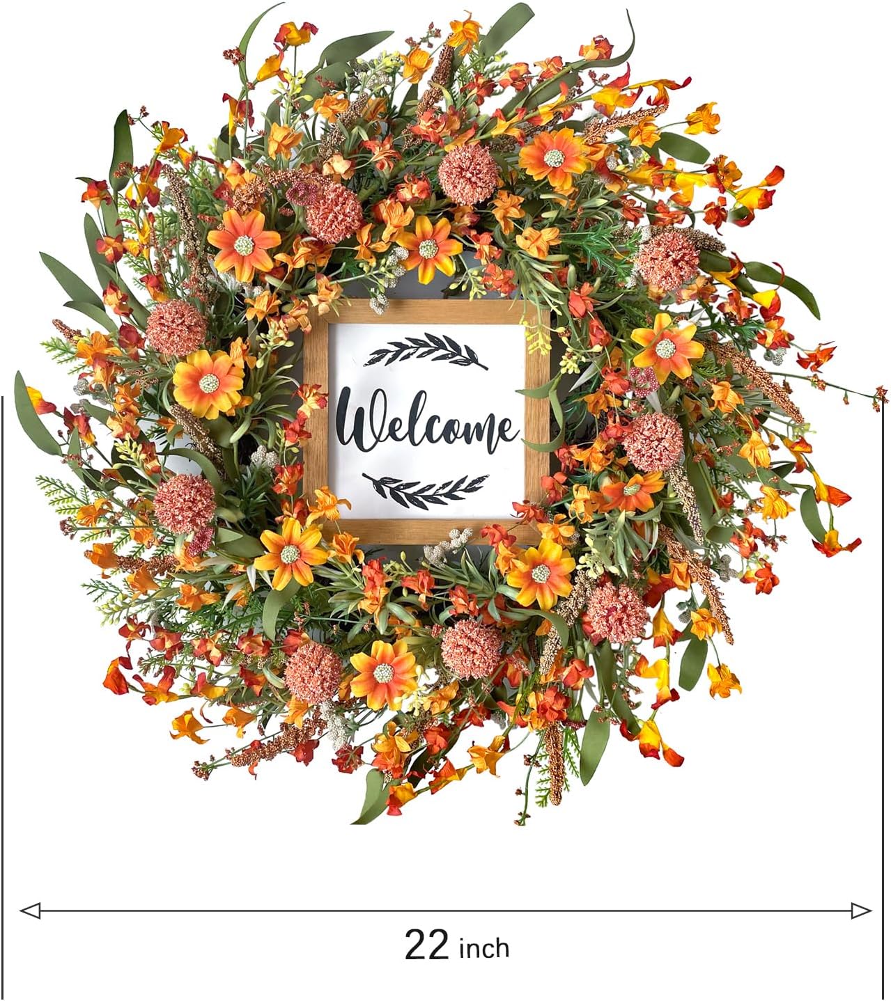 Idyllic Summer Wreath Front Door Autumn Decor