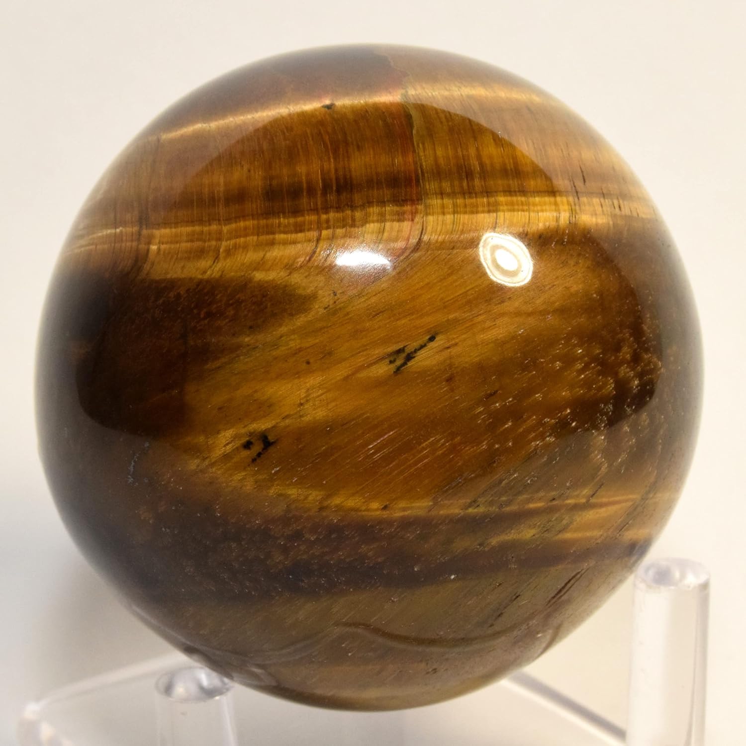 65mm Yellow Golden Tiger Eye Sphere with Stand