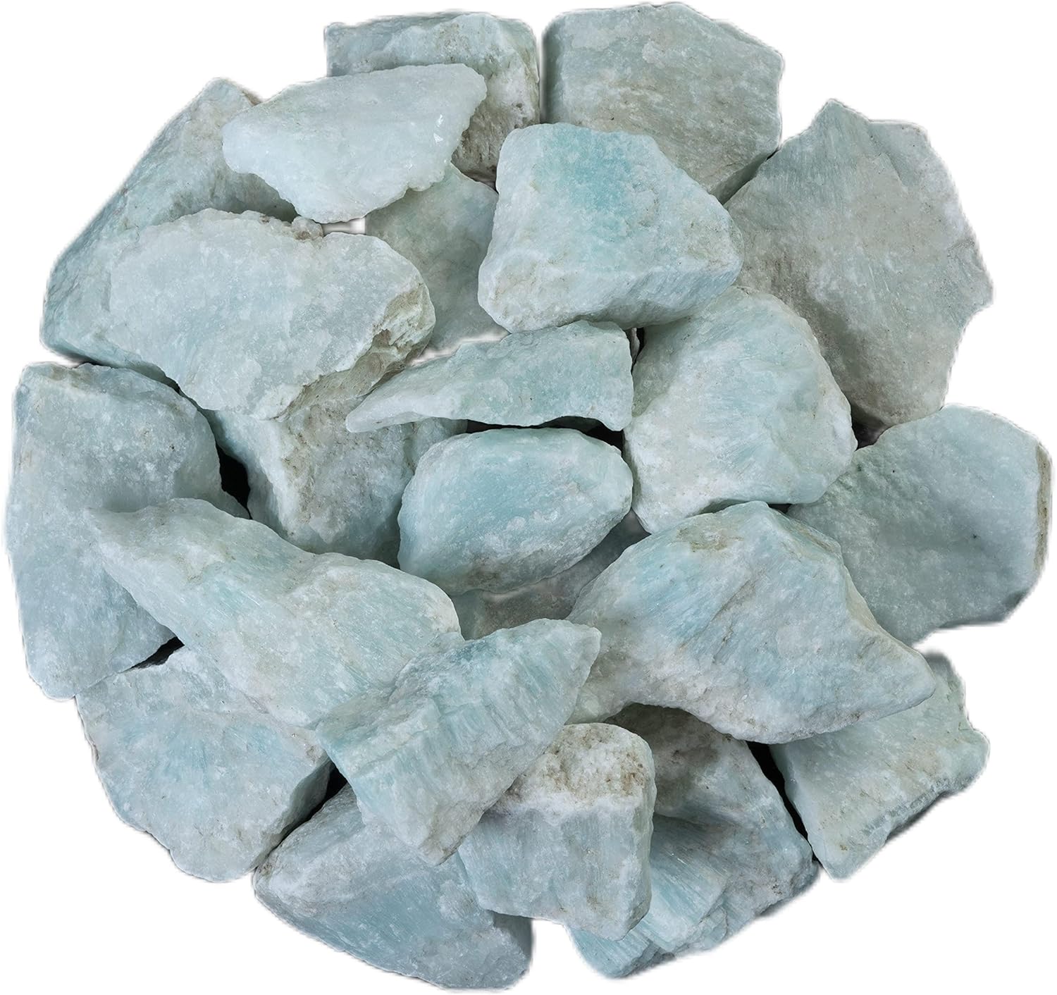 Crocon 12 LB Blue Aragonite Rough Stones Bulk for Tumbling Polishing and Chakra Healing
