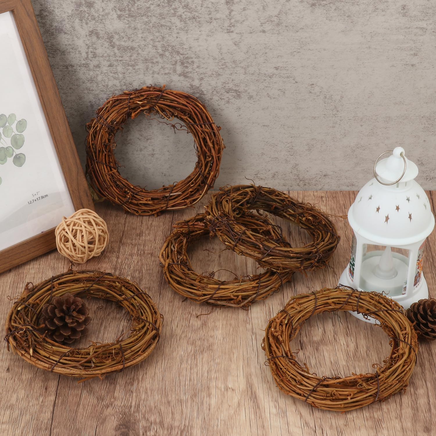 40 PCS Natural Grapevine Wreaths for DIY and Christmas Decor
