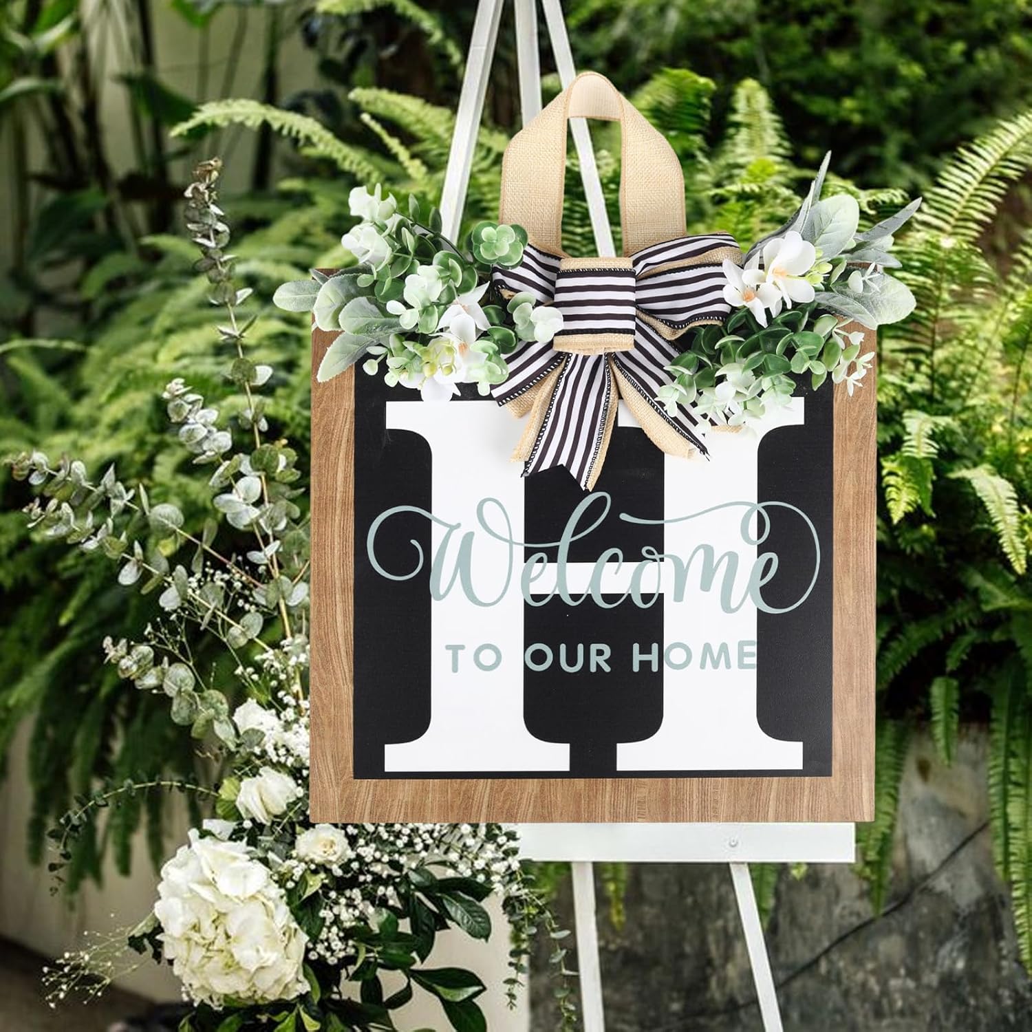 Custom Last Name Welcome Wreath for Front Door