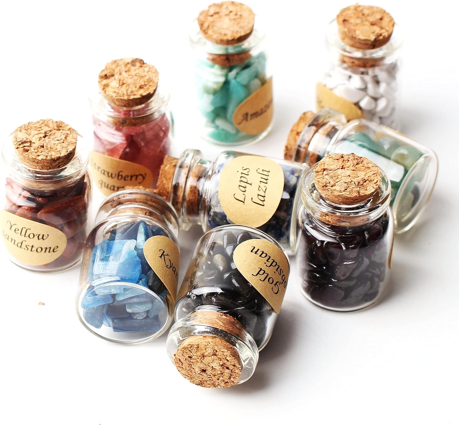 Natural Crystal Stones 18Pcs Set for Meditation and Healing