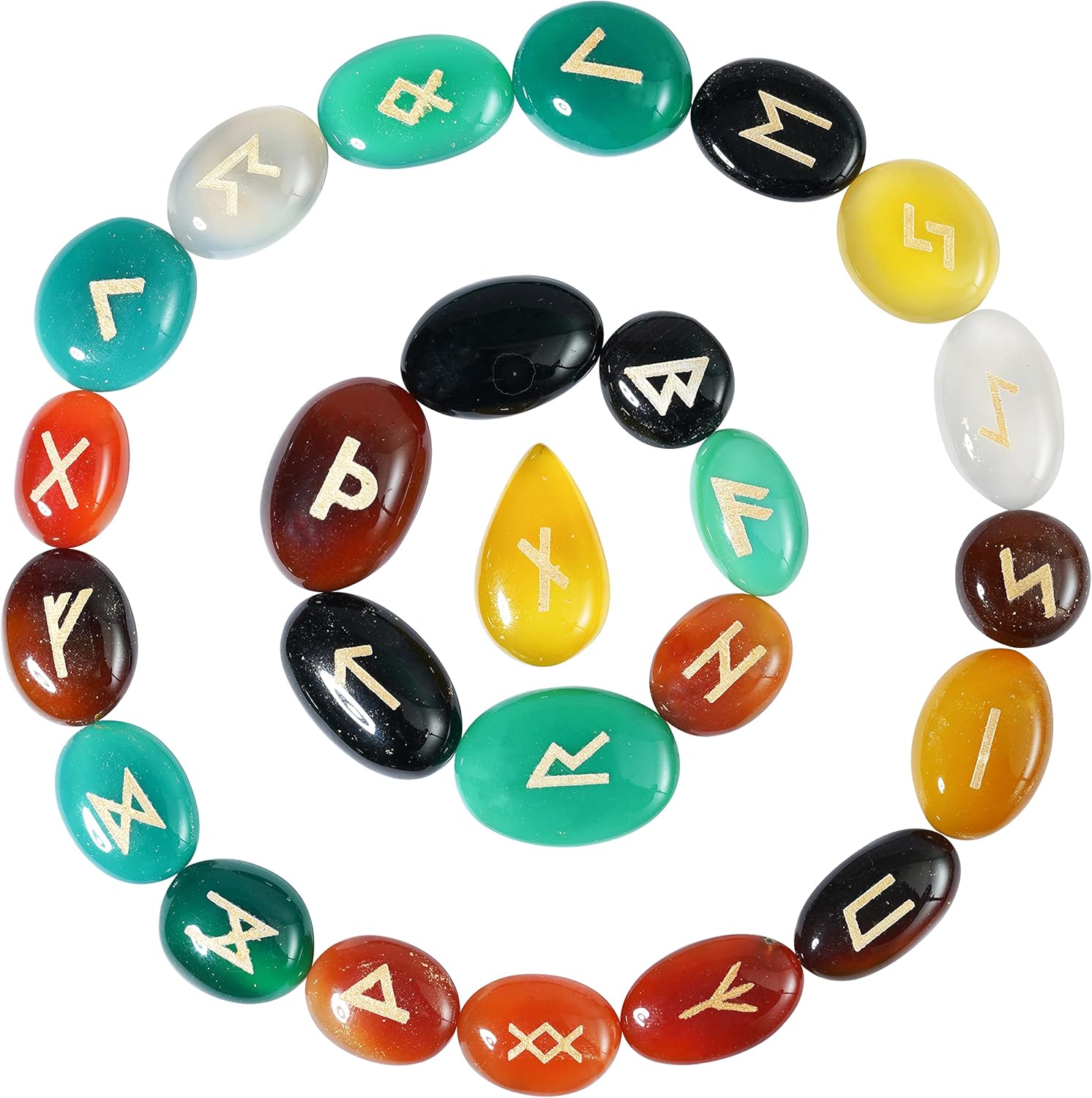 Crocon Seven Chakra Gemstone Tree Feng Shui Figurine Set