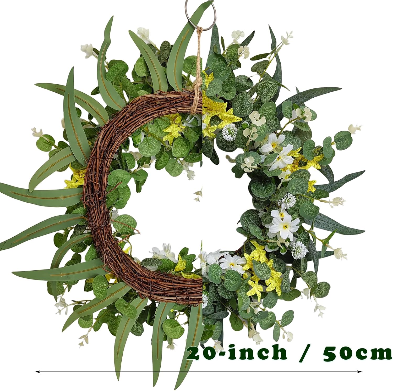 Eucalyptus Wreath for Front Door Spring Greenery Decor