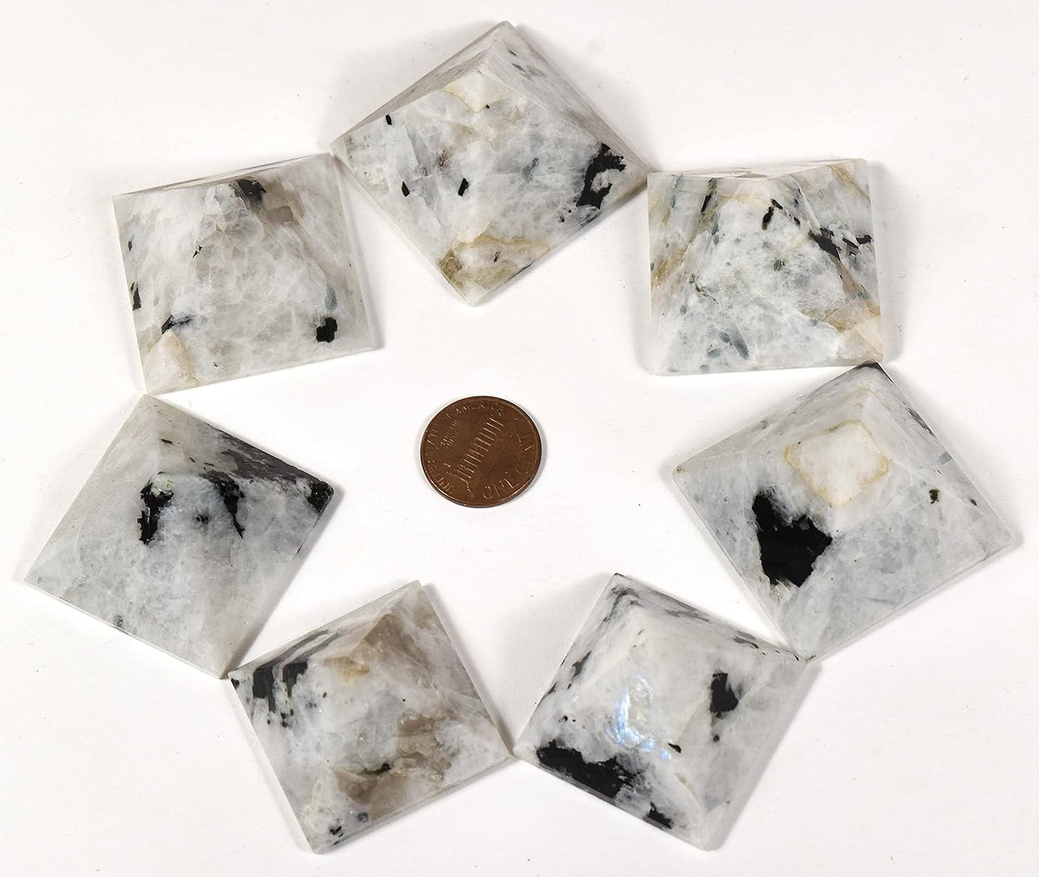 HQRP Rainbow Moonstone Pyramid Natural Decor Specimen