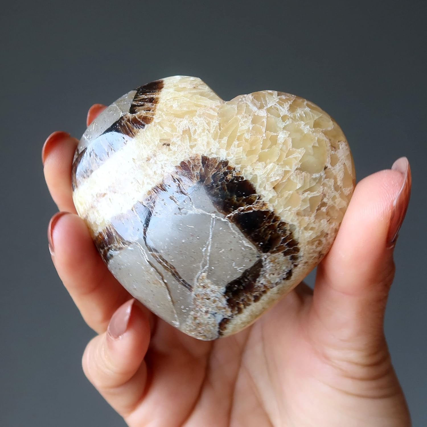 Satin Crystals Heart-Shaped Dragon Stone for Healing