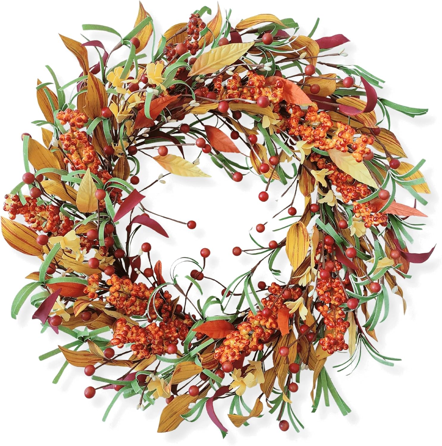 Appalachia Berry Fall Door Wreath - 22 Inch Handcrafted Autumn Decor