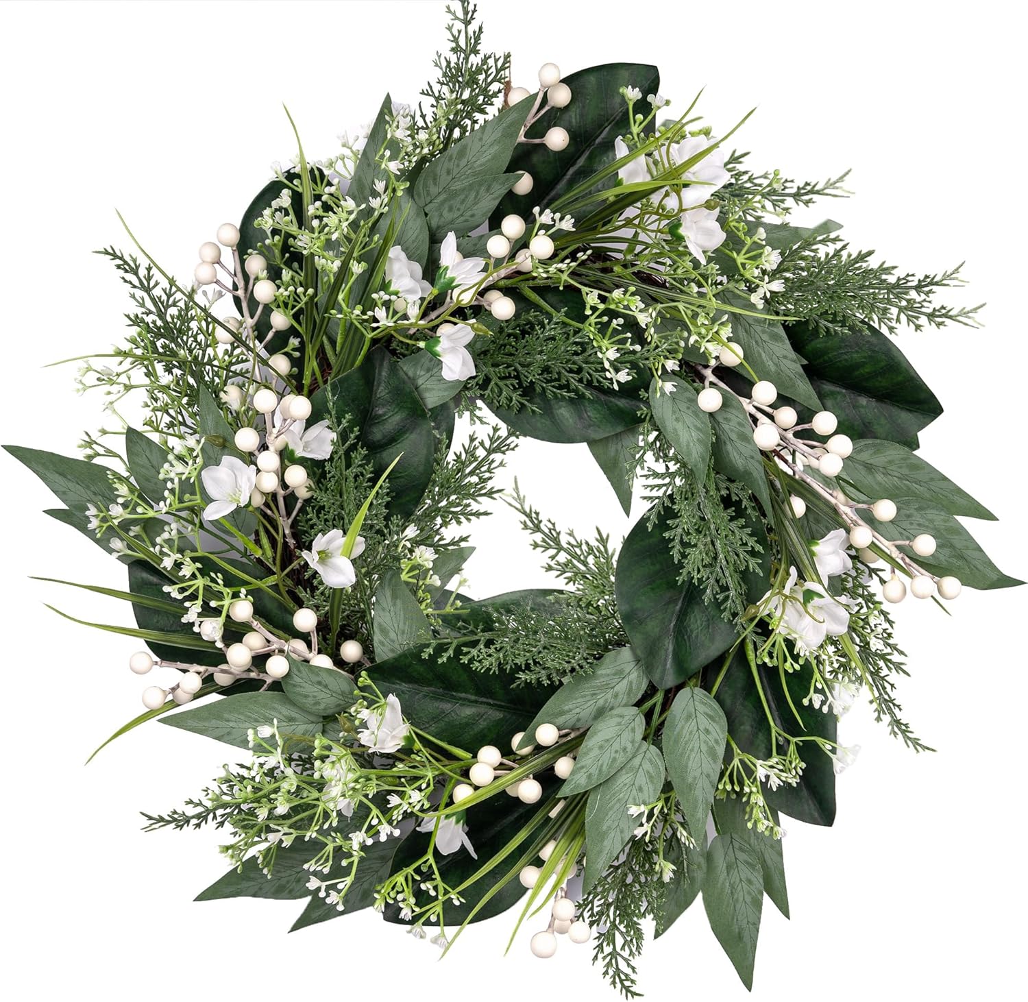 20 Inch Eucalyptus Wreath for Front Door Seasonal Decoration