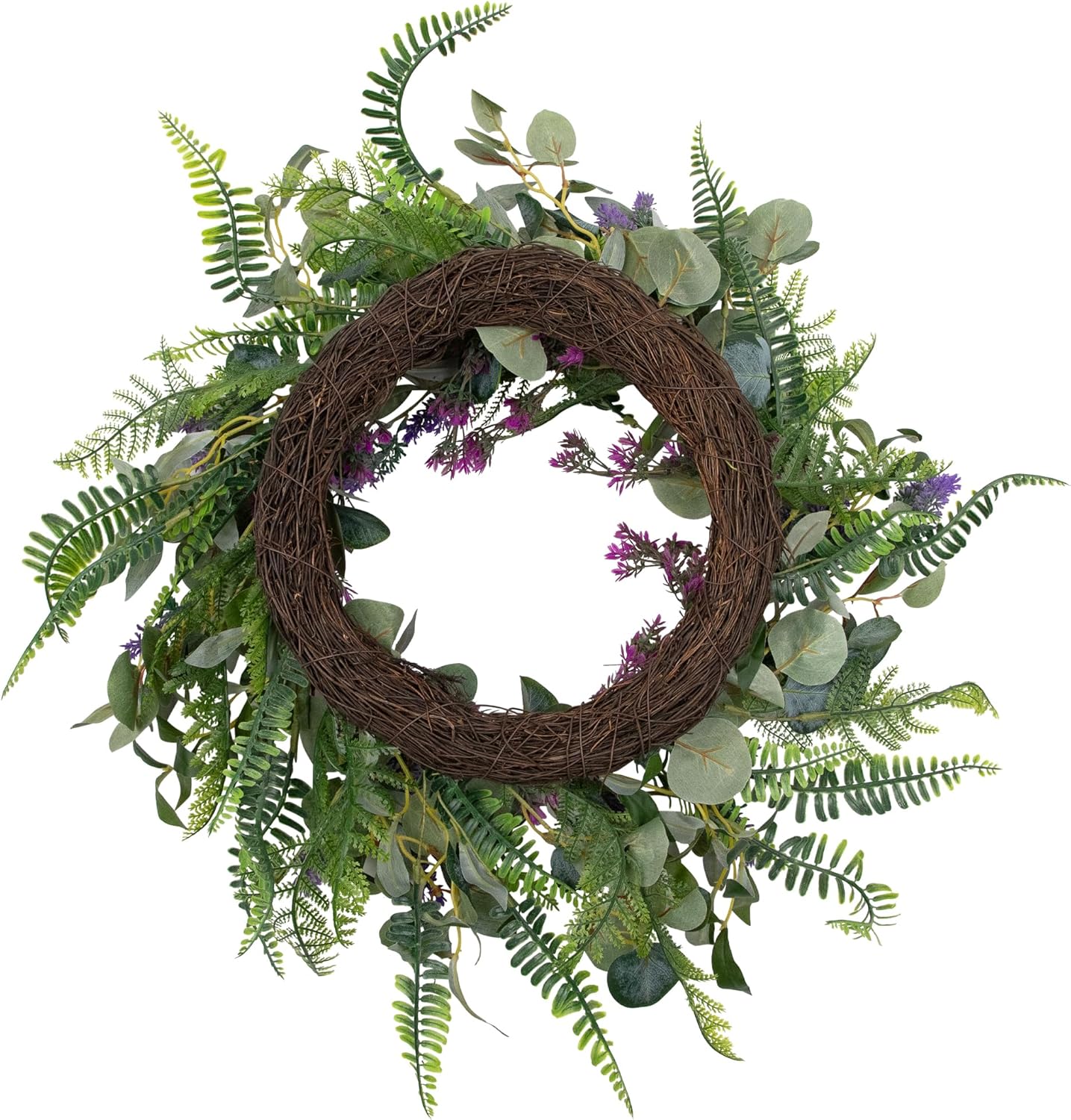 Northlight Lavender and Mixed Foliage Artificial Floral Wreath 22 Inch