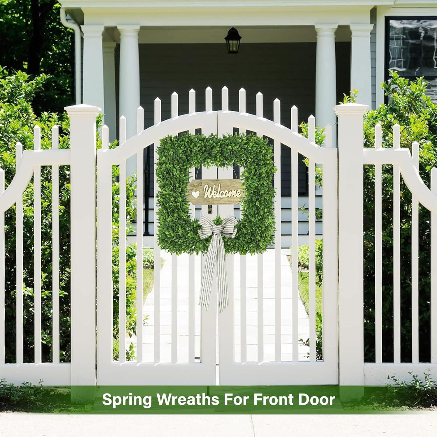 Artgar 20 Inch Boxwood Wreath for Front Door Decor