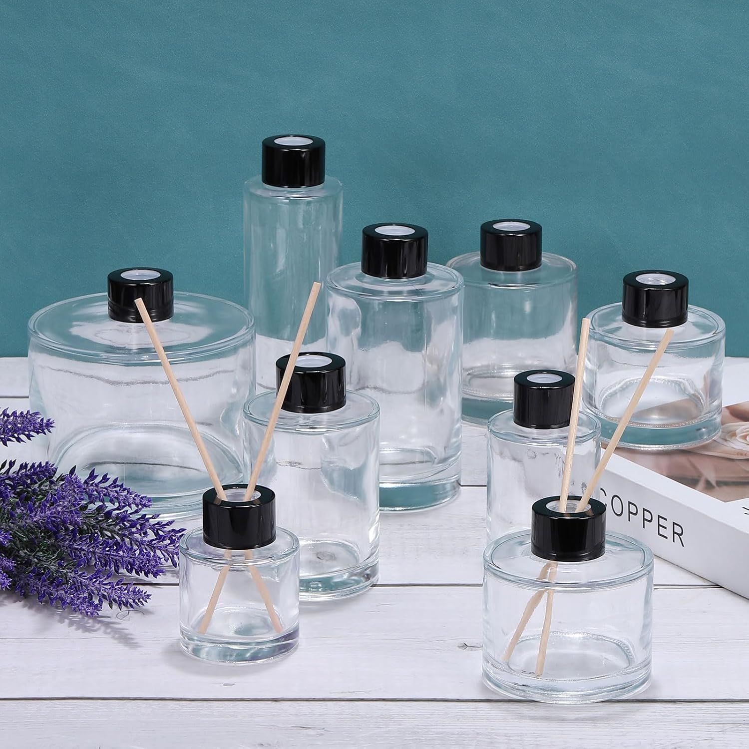 HARFINGTON 200ml Empty Glass Diffuser Bottle
