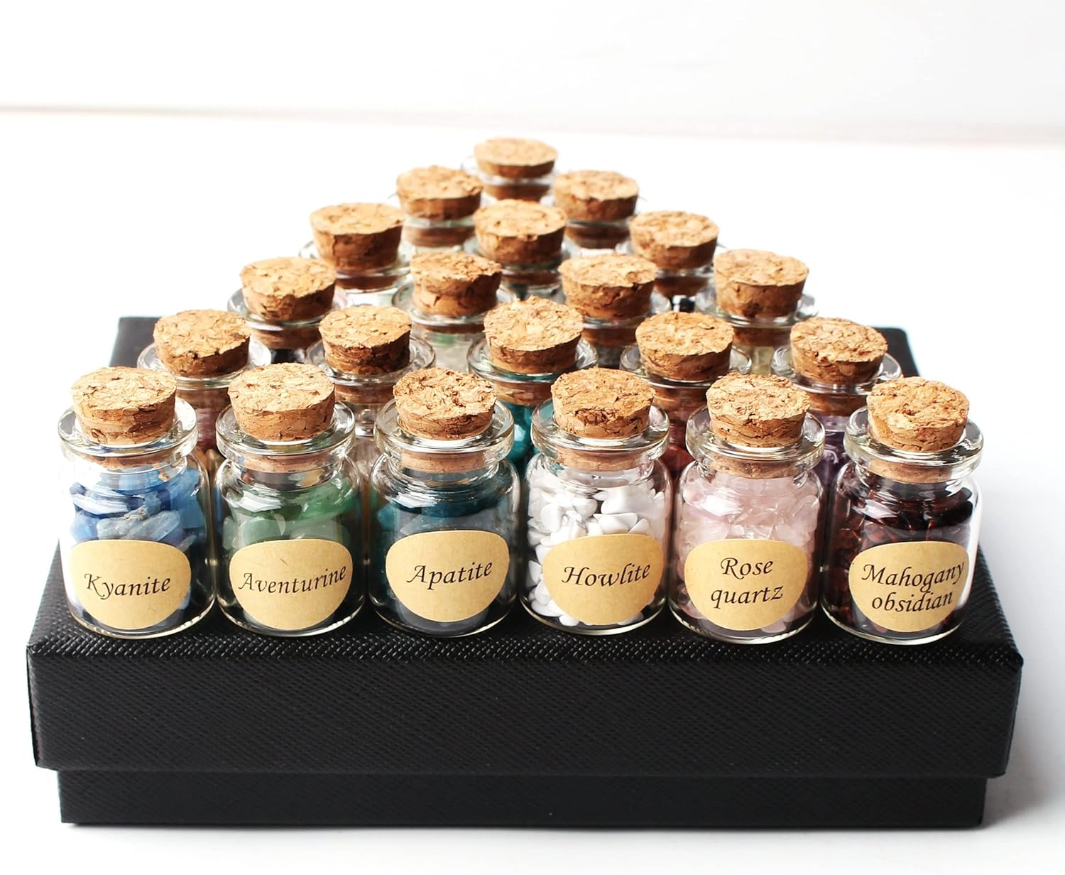 Natural Crystal Stones 18Pcs Set for Meditation and Healing