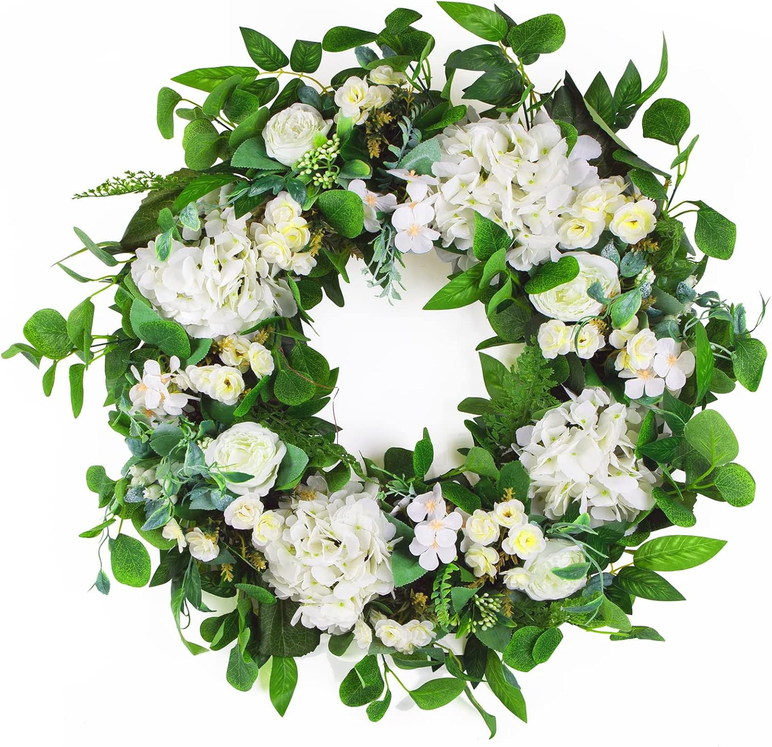 24 Inch Artificial Spring Summer Wreath for Front Door
