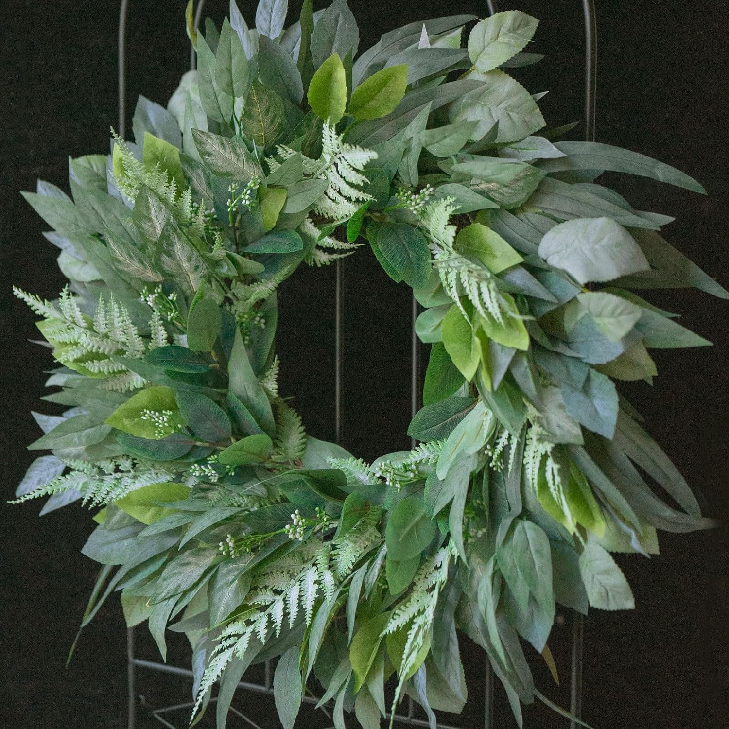 24-26 Inch Artificial Eucalyptus Wreath for Front Door